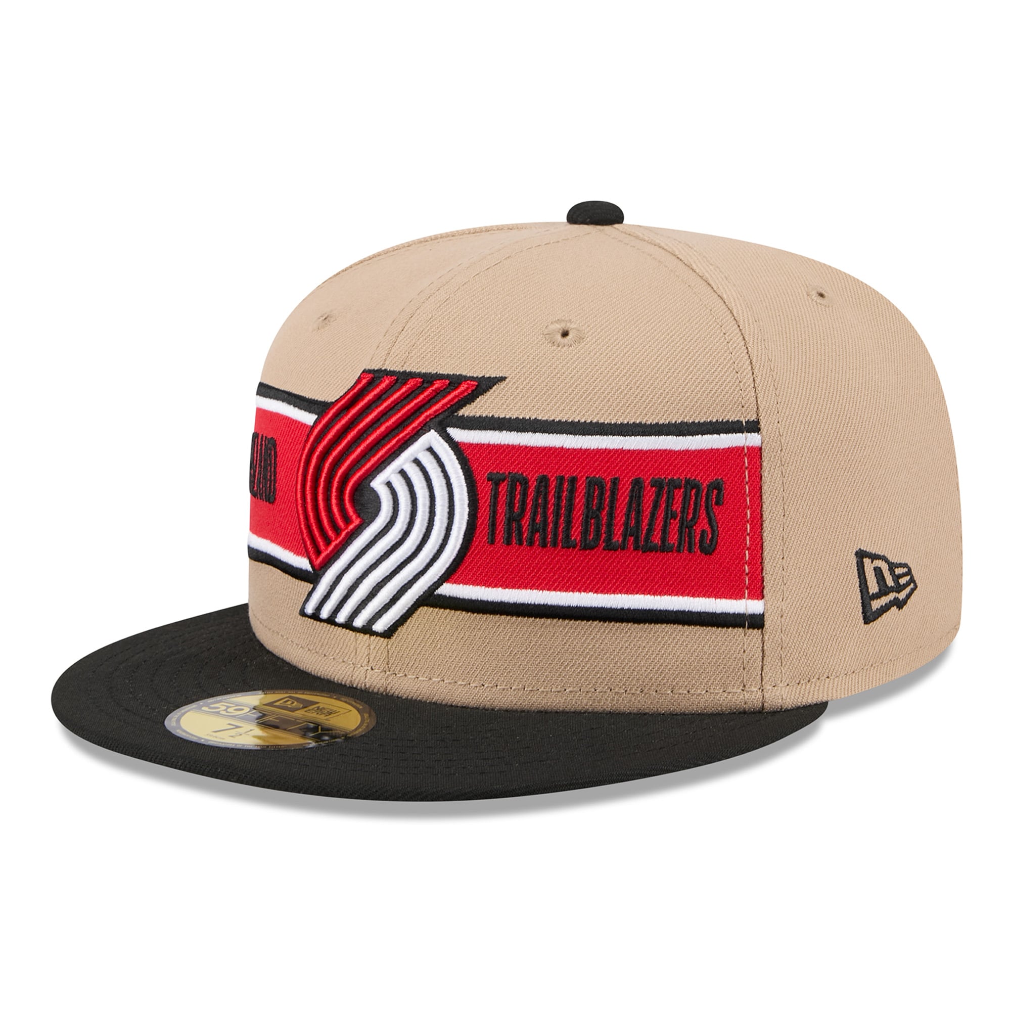 Men's Portland Trail Blazers New Era Tan/Black 2024 NBA Draft 59FIFTY Fitted Hat