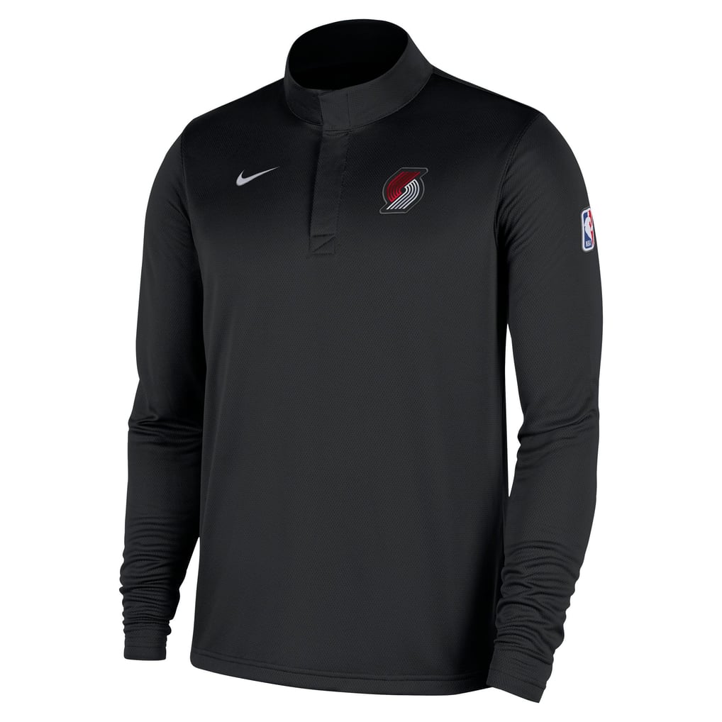 Portland Trail Blazers Nike 2025/26 Authentic Coaches Quarter-Zip Dri-Fit Top - Black