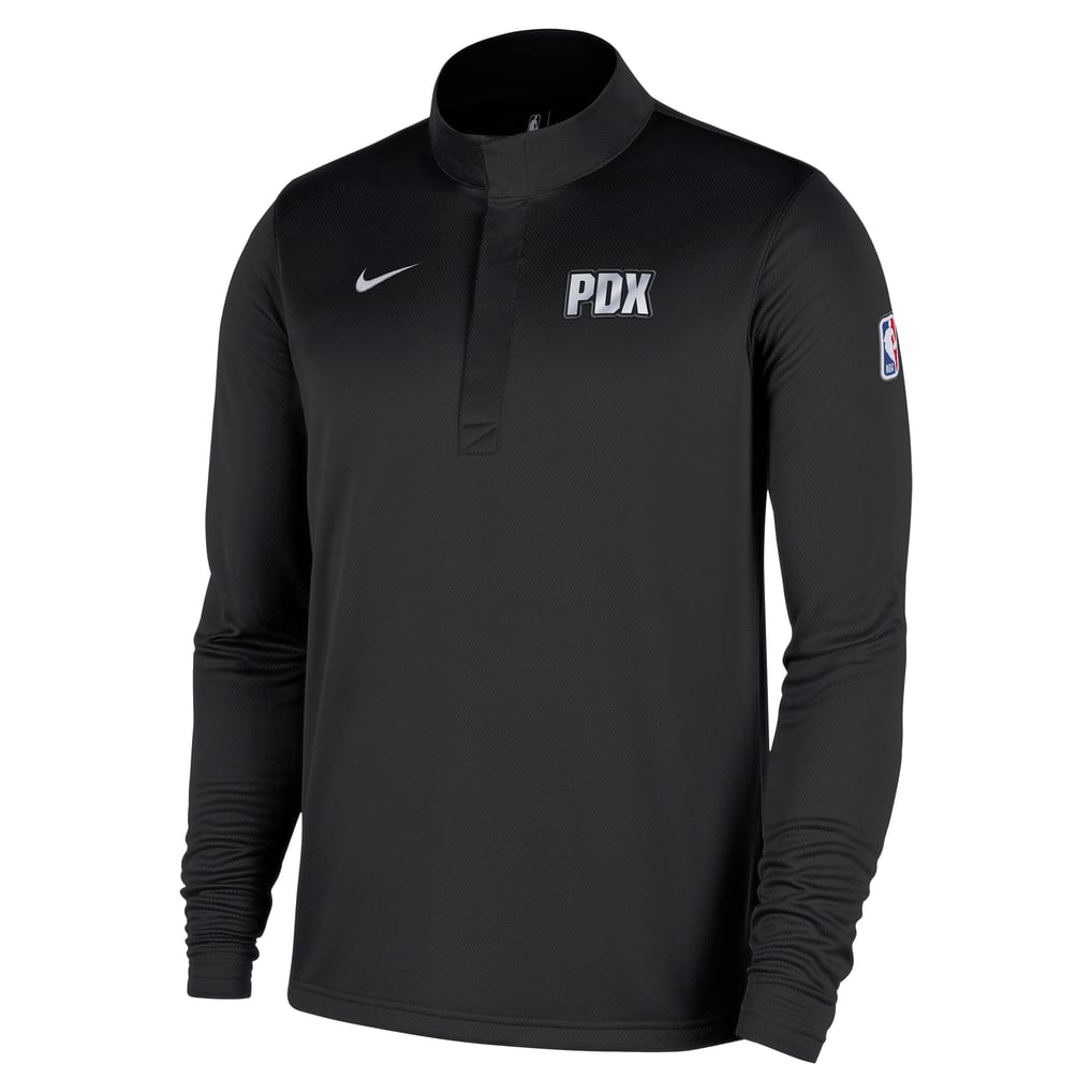  Portland Trail Blazers Nike 2025/26 City Edition Remix Authentic Coaches Dri-FIT Half-Zip Top - Black