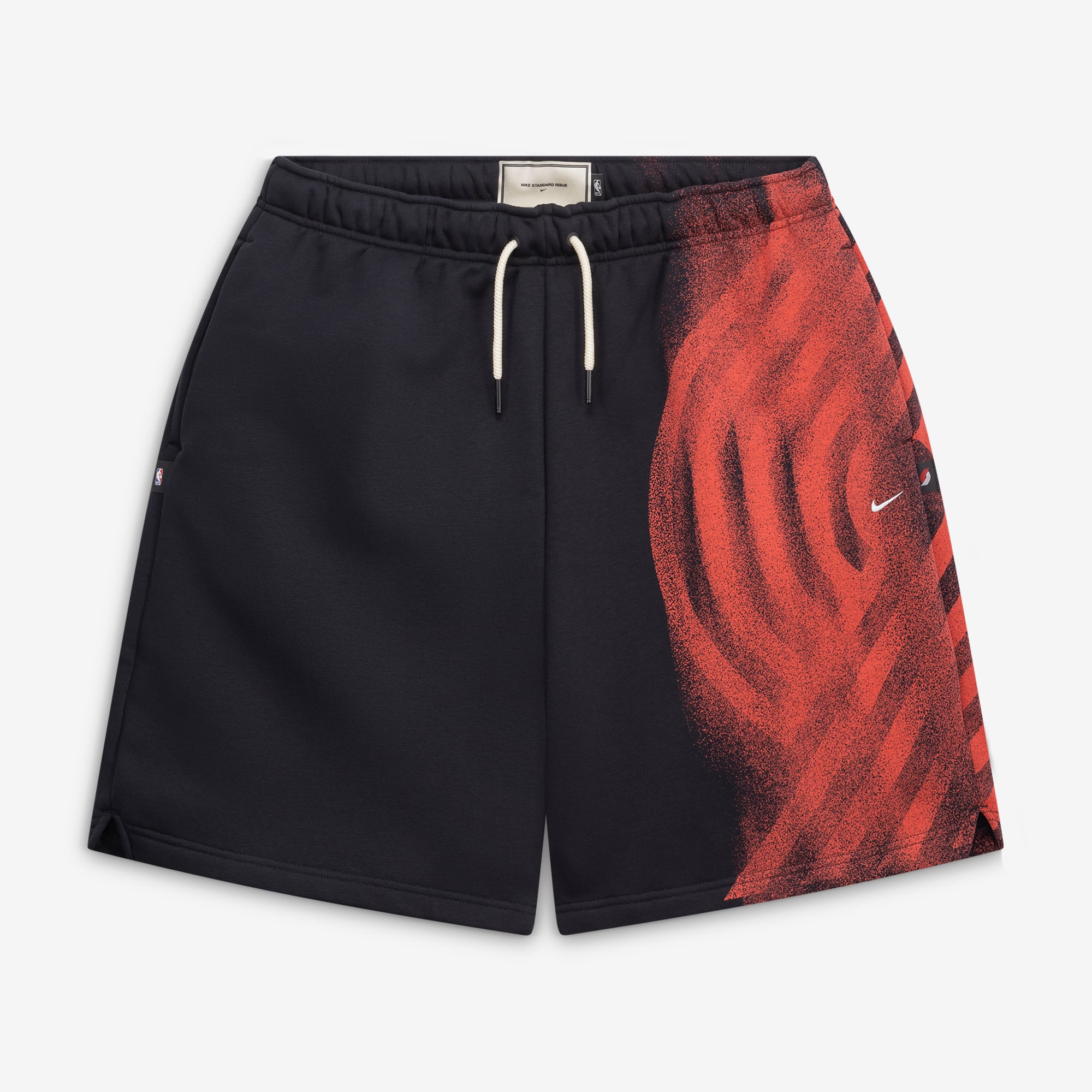 Short de sport Nike noir Portland Trail Blazers 2026 Standard Issue Practice Icon Fleece pour homme