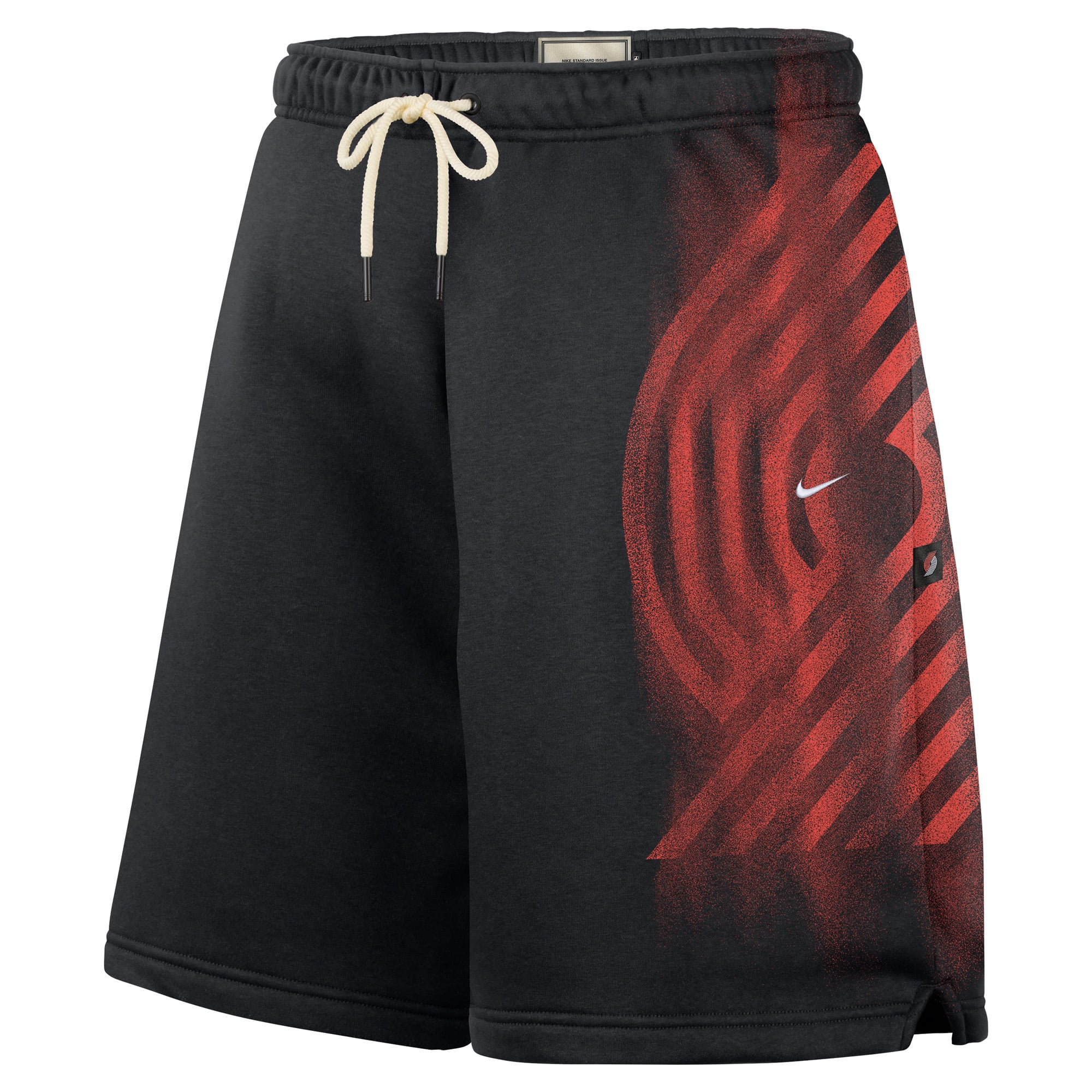 Short de sport Nike noir Portland Trail Blazers 2026 Standard Issue Practice Icon Fleece pour homme