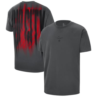 Portland Trail Blazers Nike 2026 Standard Issue Pre-Game Max 90 T-Shirt - Charcoal