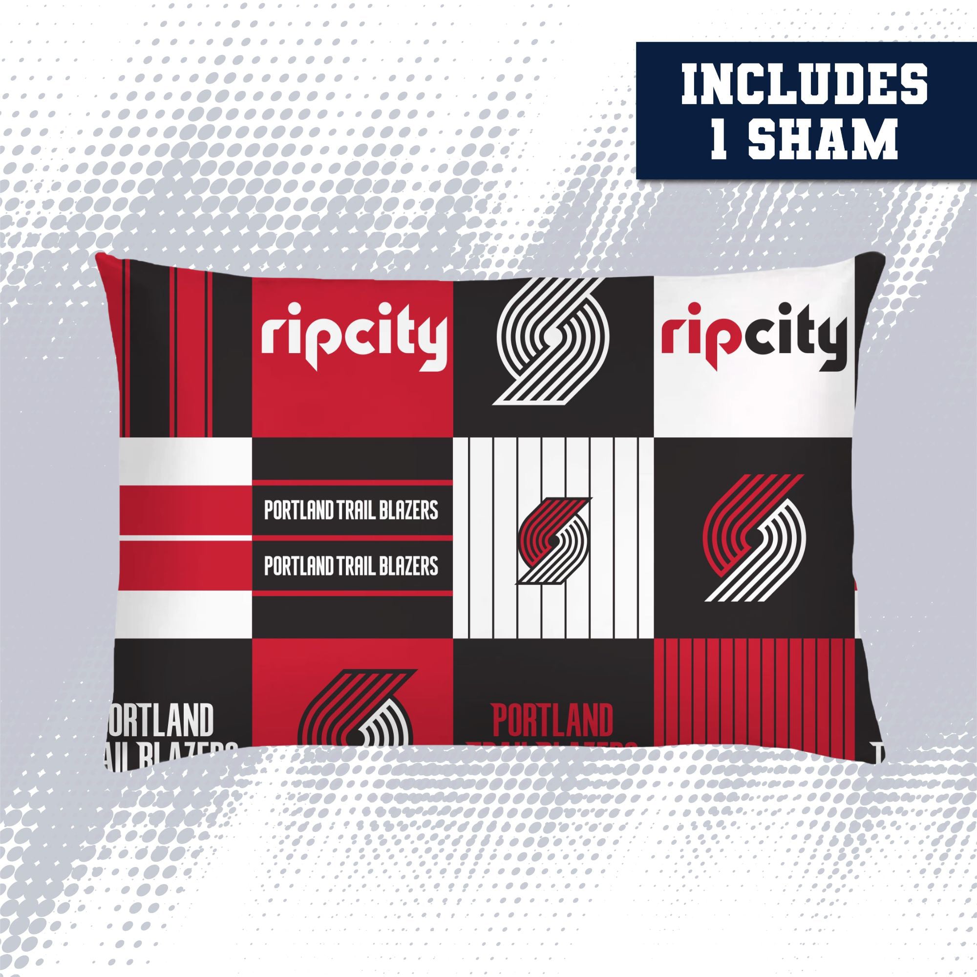 Pegasus Portland Trail Blazers Patchwork Plaid Two-Piece Twin/Twin XL Bed in a Bag Set