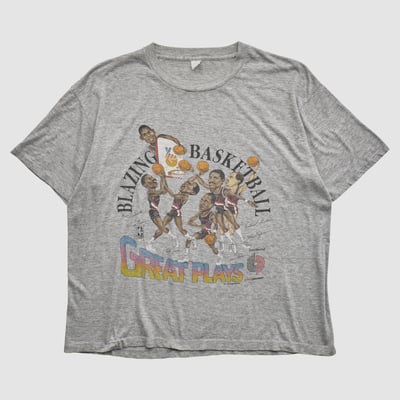 Portland Trail Blazers Salem Sportswear 80s T-shirt - Heather Gray - L by Fanatics Real Vintage