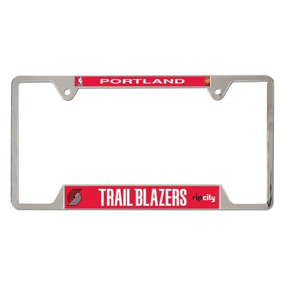  Portland Trail Blazers WinCraft Chrome Plated Metal License Plate Frame