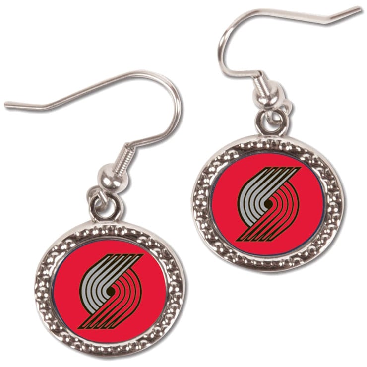 Boucles d'oreilles pendantes rondes WinCraft Portland Trail Blazers pour femmes