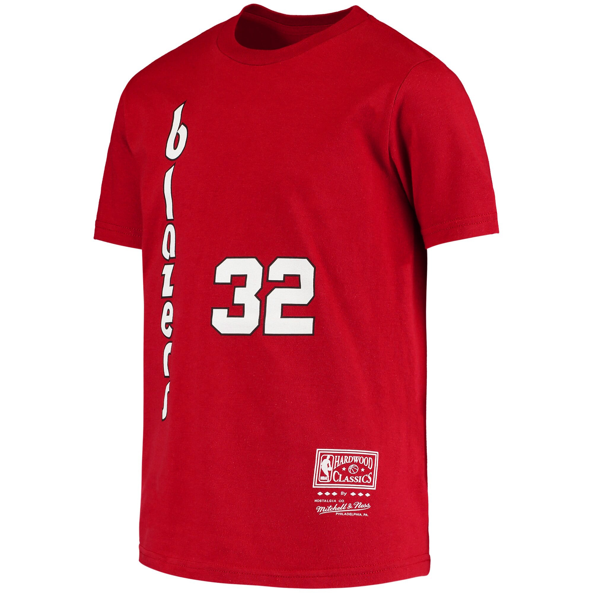 T-shirt Bill Walton rouge Portland Trail Blazers Hardwood Classics pour jeunes, avec nom et numéro