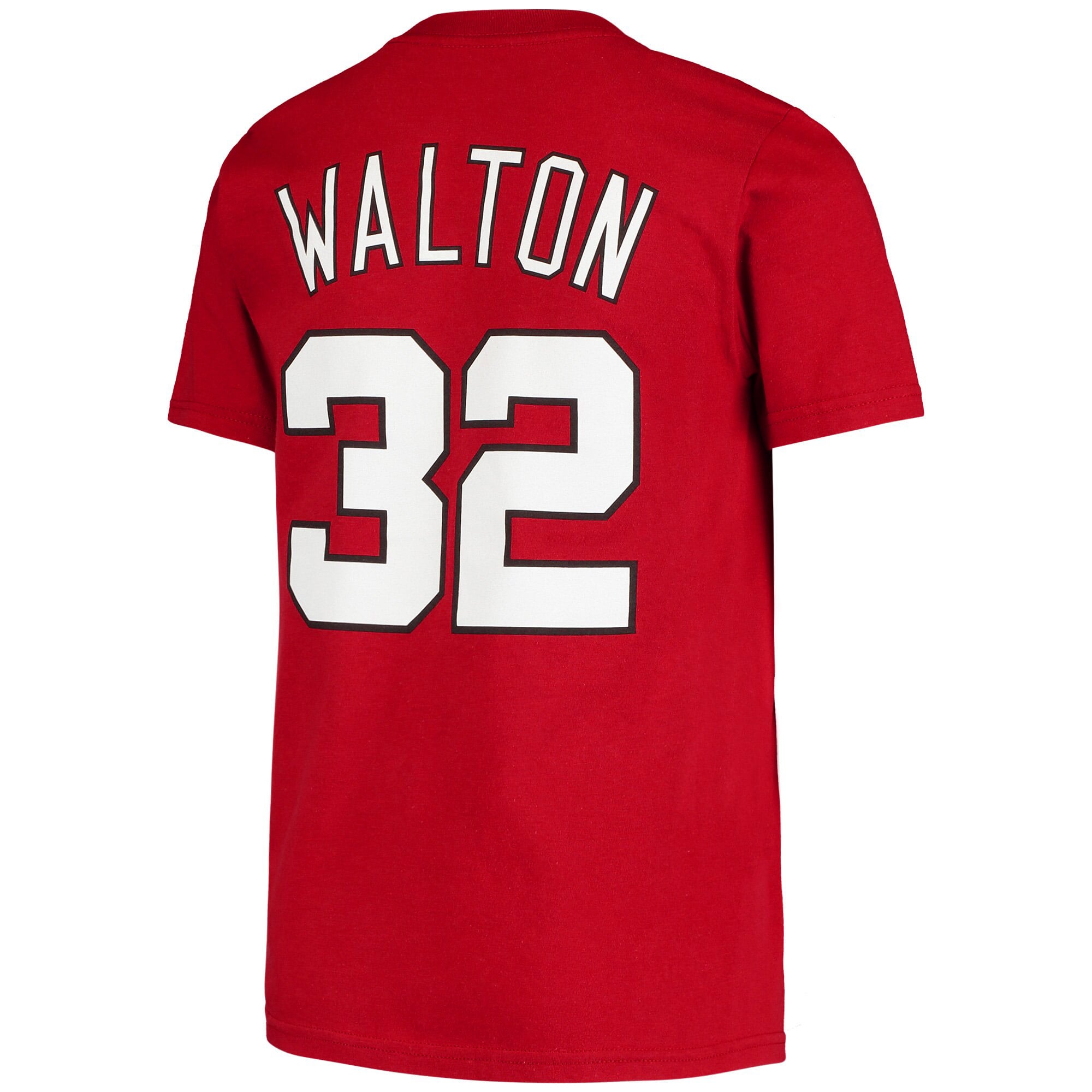 T-shirt Bill Walton rouge Portland Trail Blazers Hardwood Classics pour jeunes, avec nom et numéro