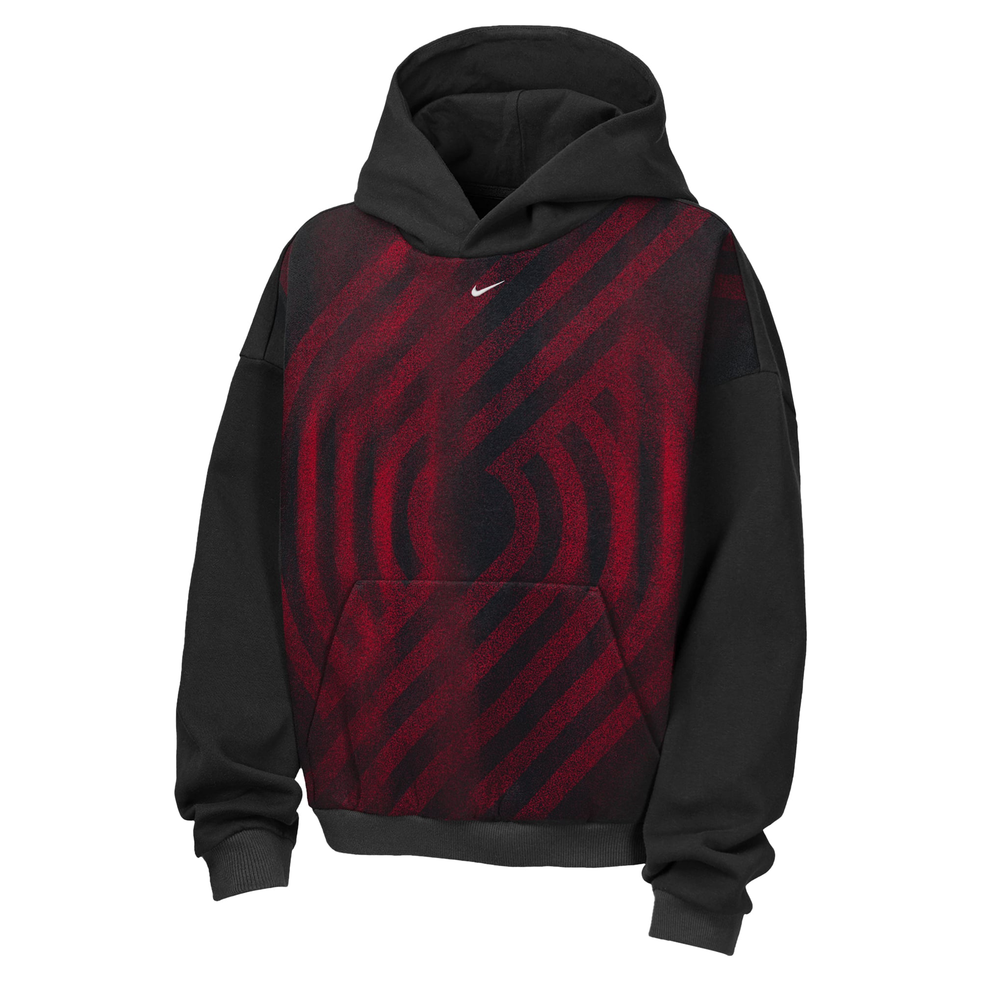 Youth Nike  Black Portland Trail Blazers 2026 Standard Issue Practice Icon Fleece Pullover Hoodie