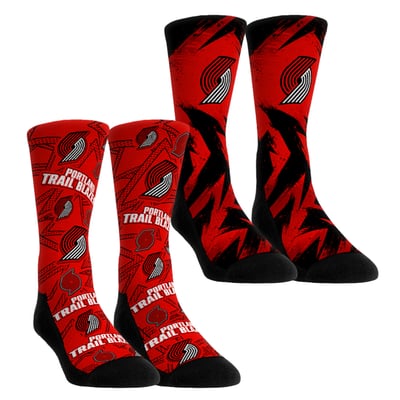  Portland Trail Blazers Rock Em Youth Game Day 2-Pack Crew Socks - Red