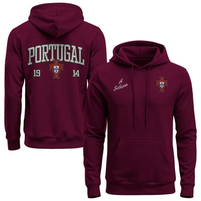 Portugal National Team 1863FC Athletic Wordmark Hoodie - Maroon