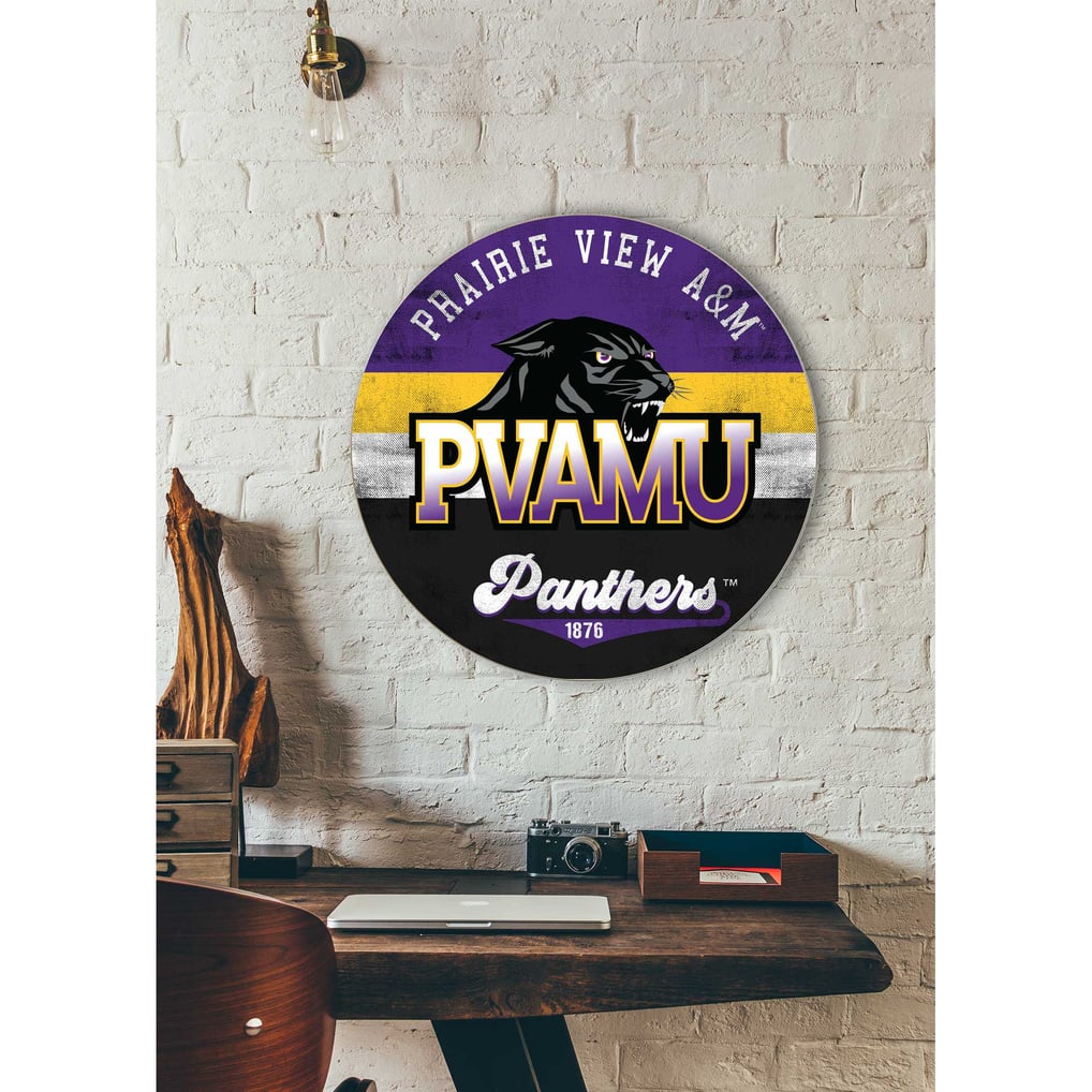 Prairie View A&M Panthers 20'' x 20'' Retro Logo Circle Sign