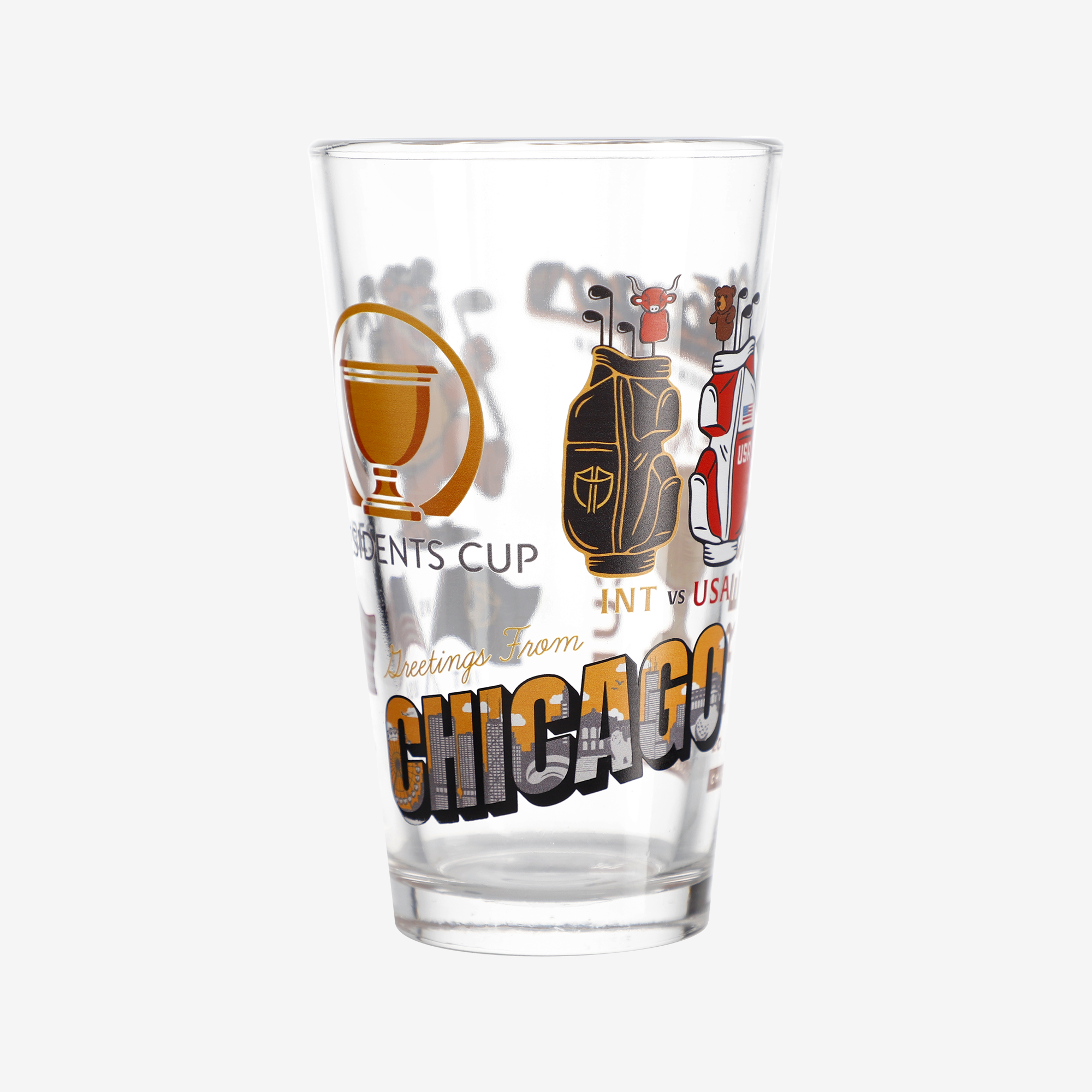 Verre à pinte 16 oz (473 ml) à motif dispersé, édition spéciale Presidents Cup 2026