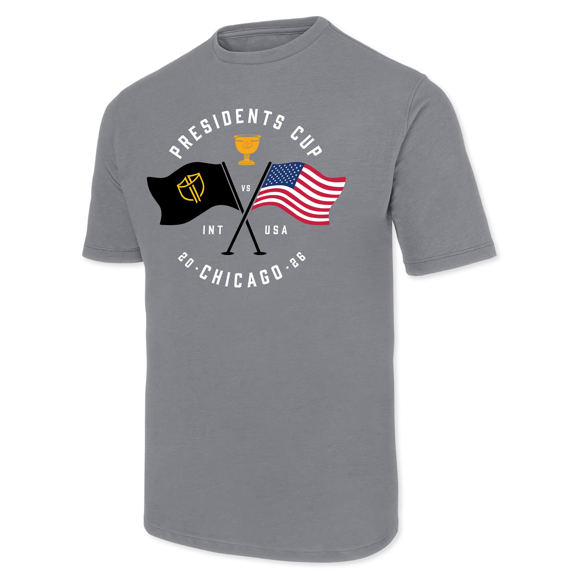 T-shirt Luke Tri-Blend gris Ahead pour homme, avec drapeaux de la Coupe des Présidents 2026