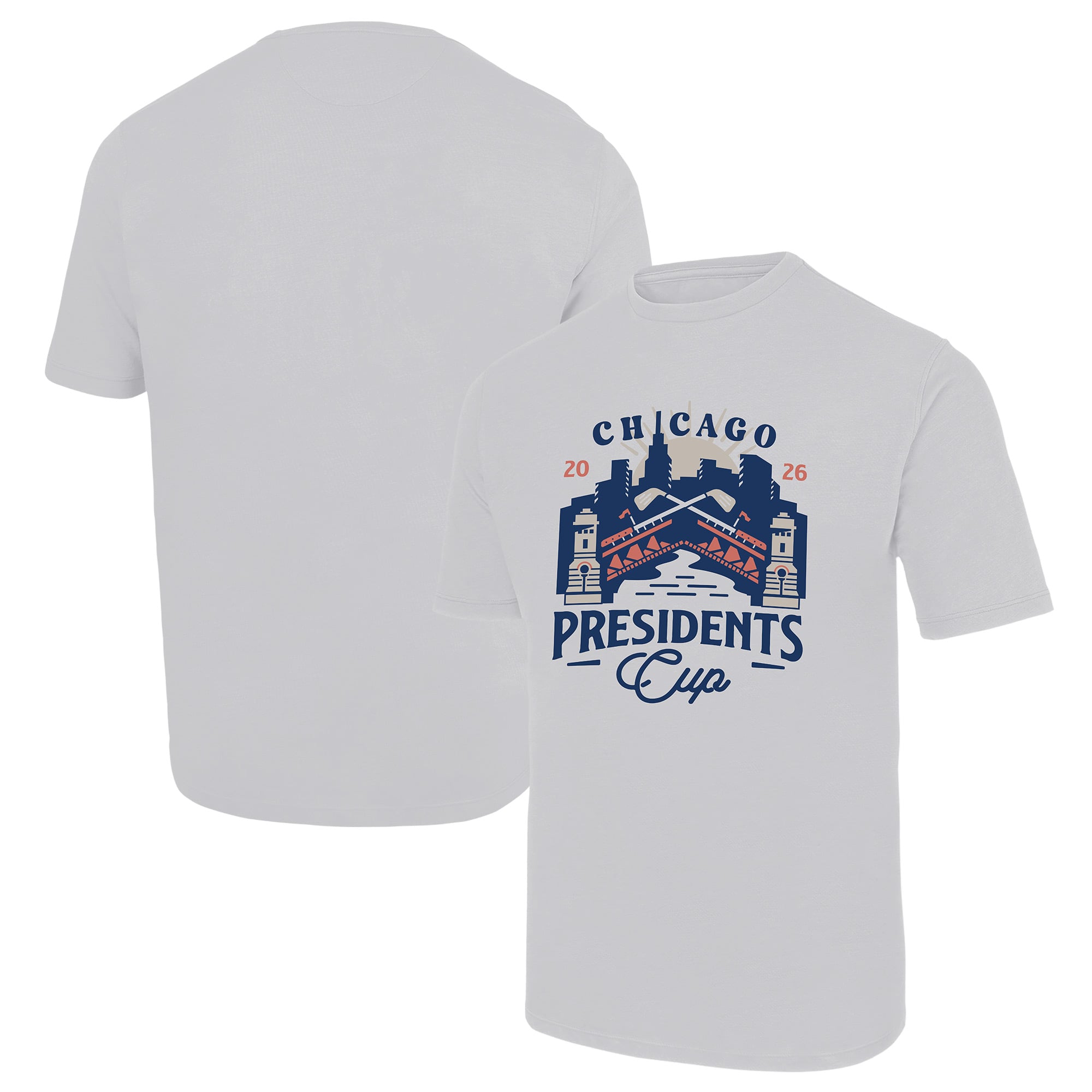 T-shirt homme Ahead White 2026 Presidents Cup Chicago Luke Tri-Blend