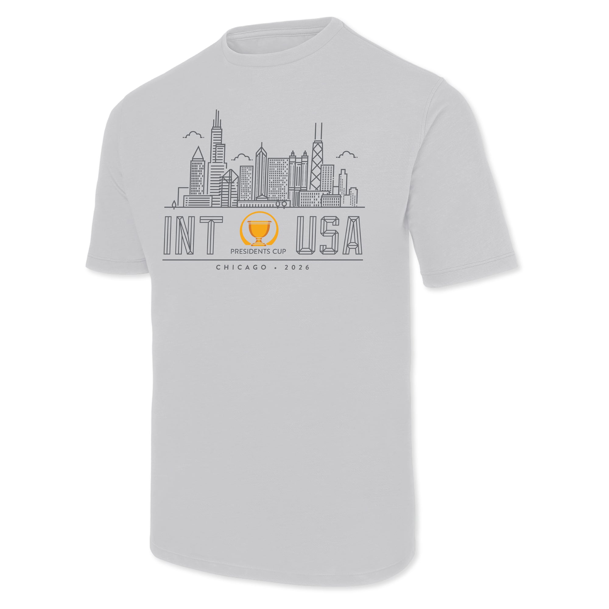 T-shirt homme Ahead blanc 2026 Presidents Cup Chicago Skyline Luke Tri-Blend
