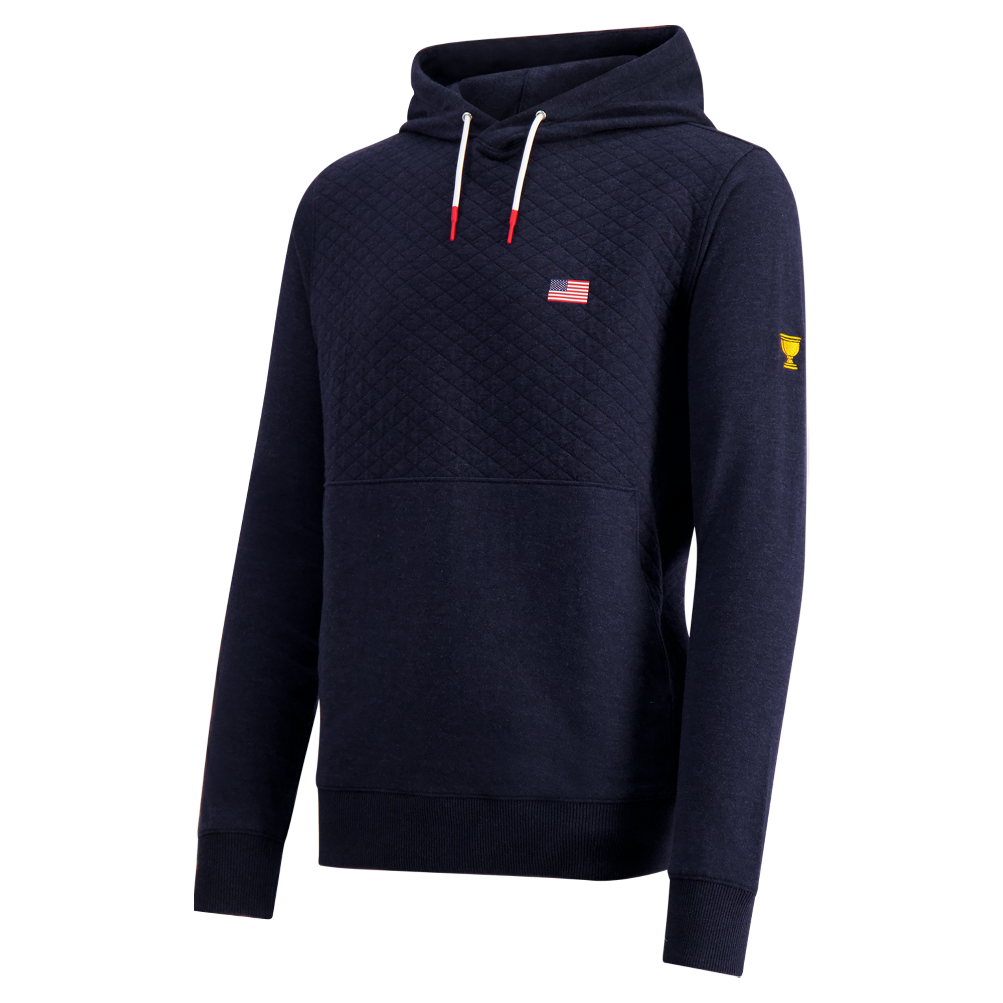 Sweat à capuche Andy en mélange de trois matières, bleu marine, l'équipe américaine B. Draddy, édition limitée Coupe du Président 2026.