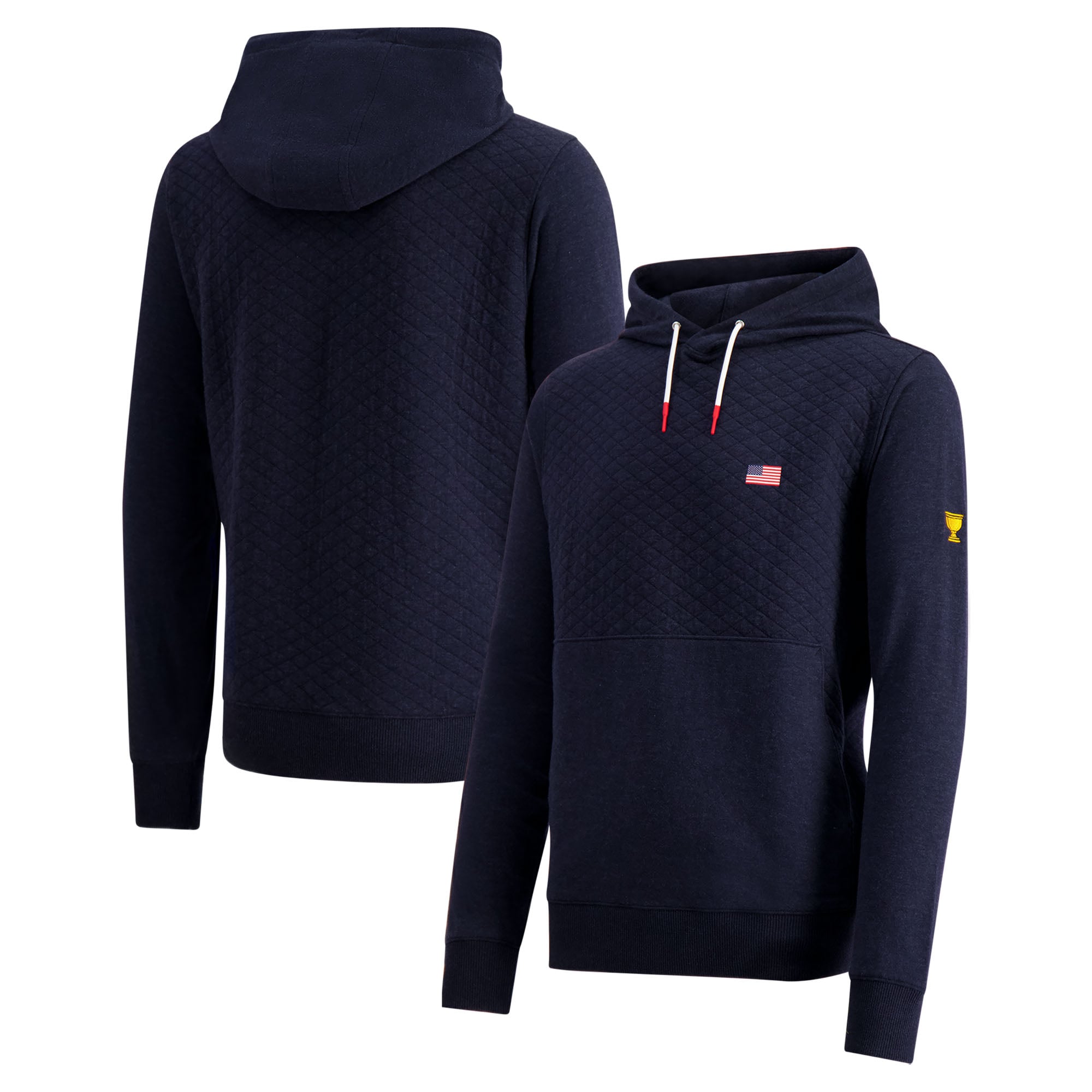 Sweat à capuche Andy en mélange de trois matières, bleu marine, l'équipe américaine B. Draddy, édition limitée Coupe du Président 2026.