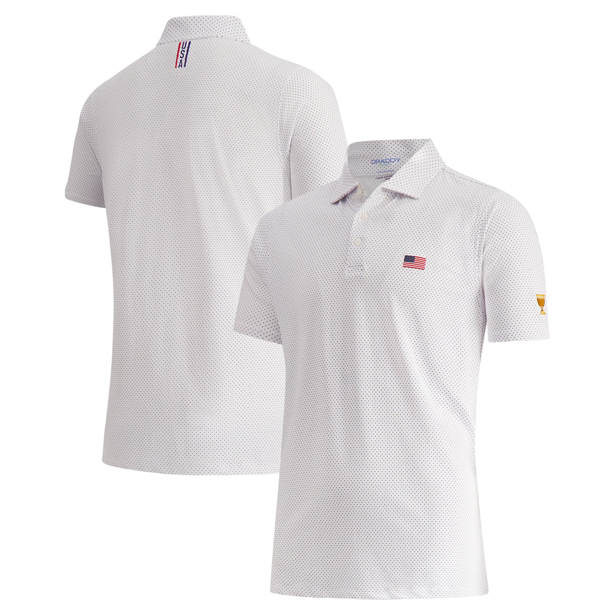 Polo de capitaine B. Draddy White pour homme, équipe américaine la Presidents Cup 2026