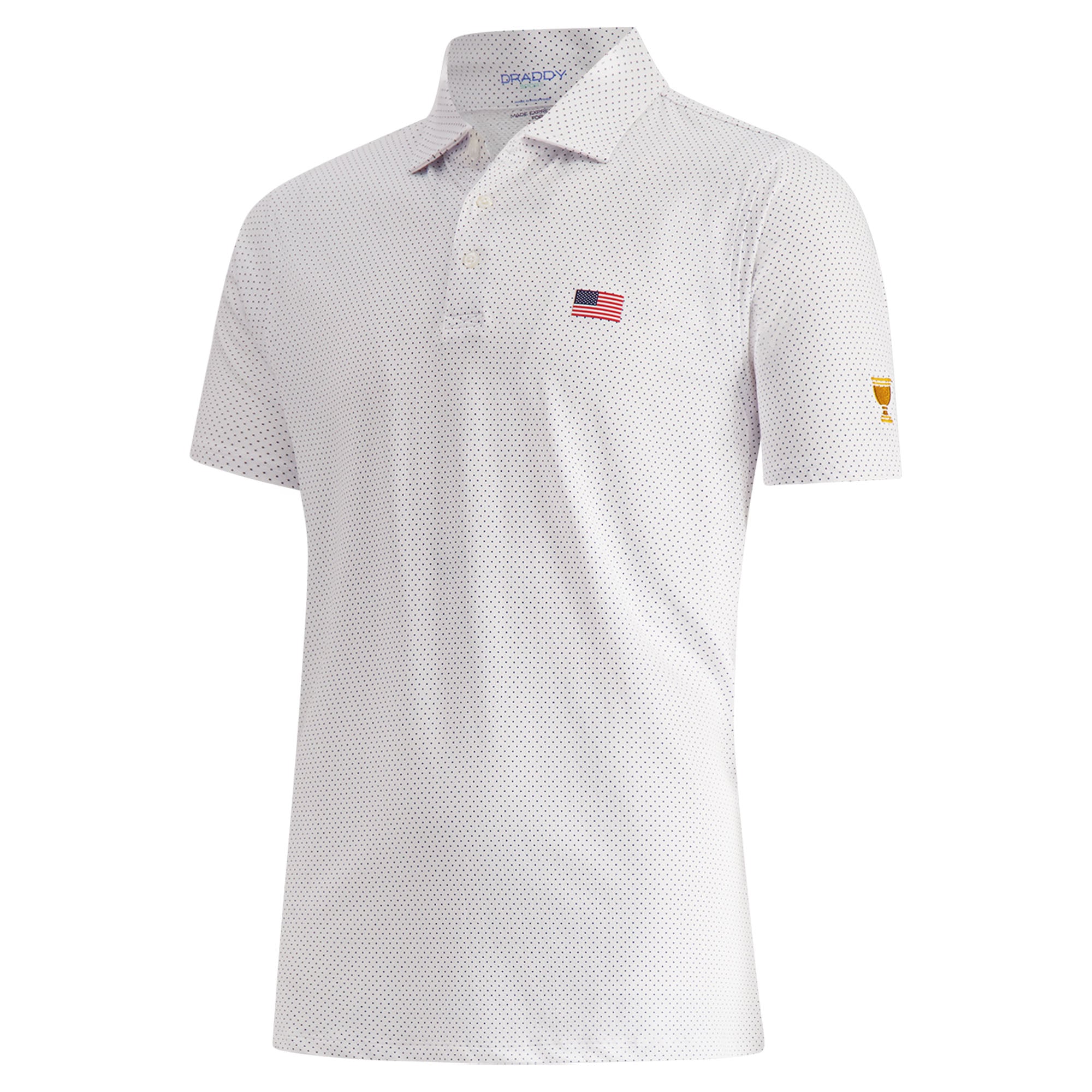 Polo de capitaine B. Draddy White pour homme, équipe américaine la Presidents Cup 2026