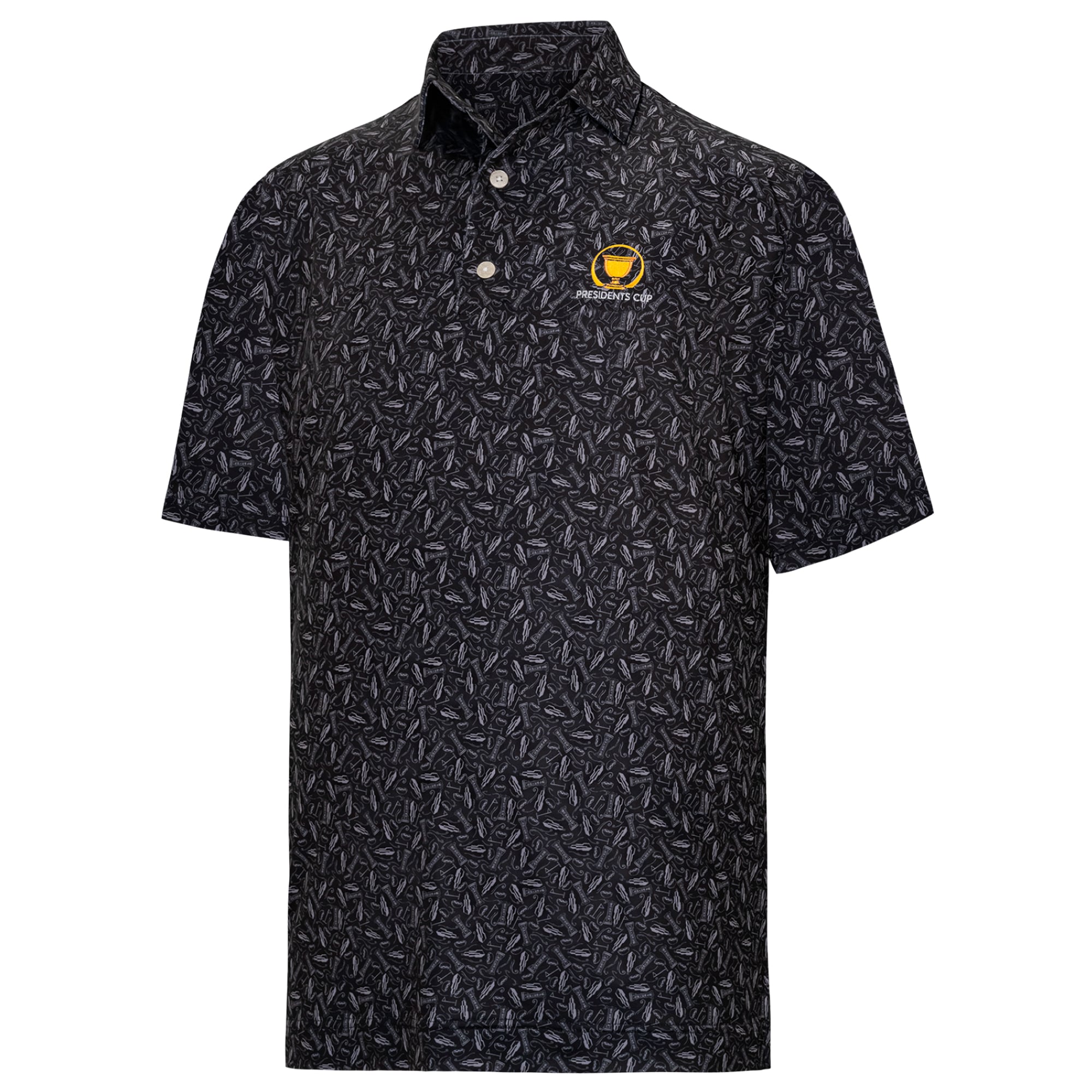 Polo FootJoy noir pour homme, édition spéciale Presidents Cup 2026, imprimé Chicago, ProDry Lisle