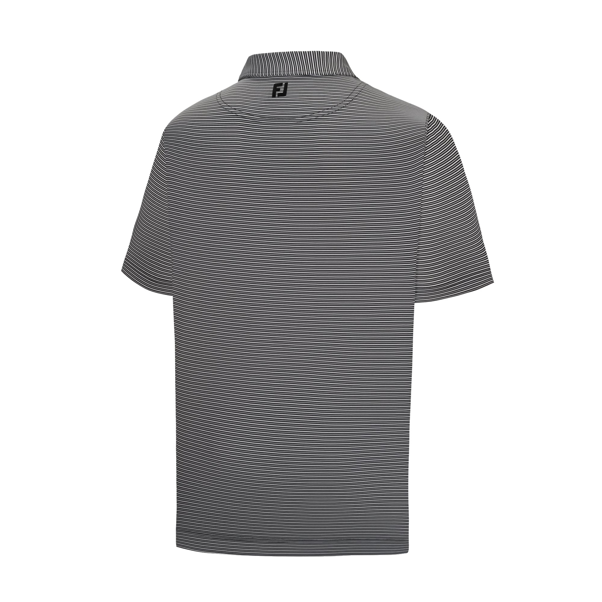 Men's FootJoy Black Presidents Cup ProDry International Team Smooth Stripe Lisle Polo