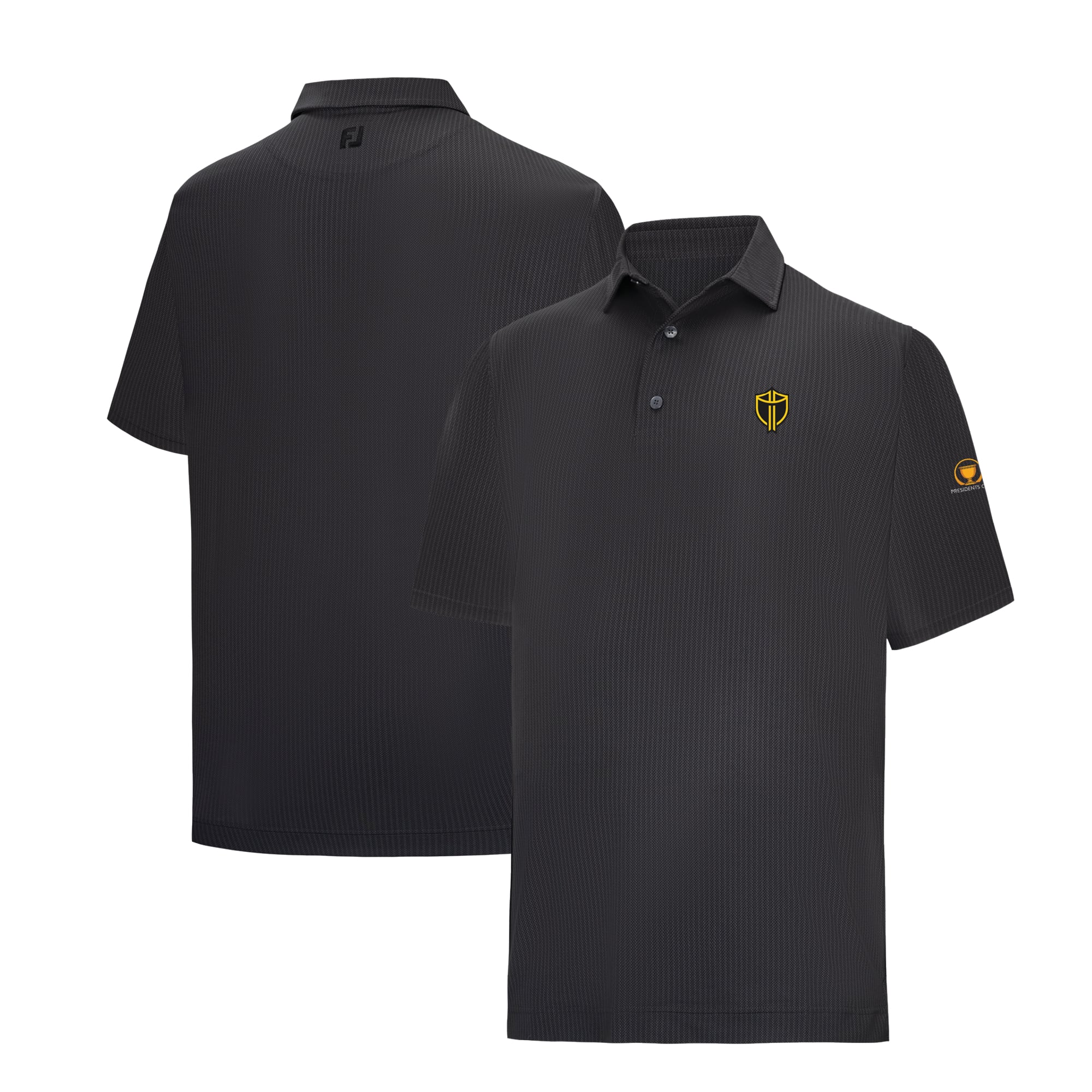 Men's FootJoy Black Presidents Cup ProDry Tee Time Lisle Polo