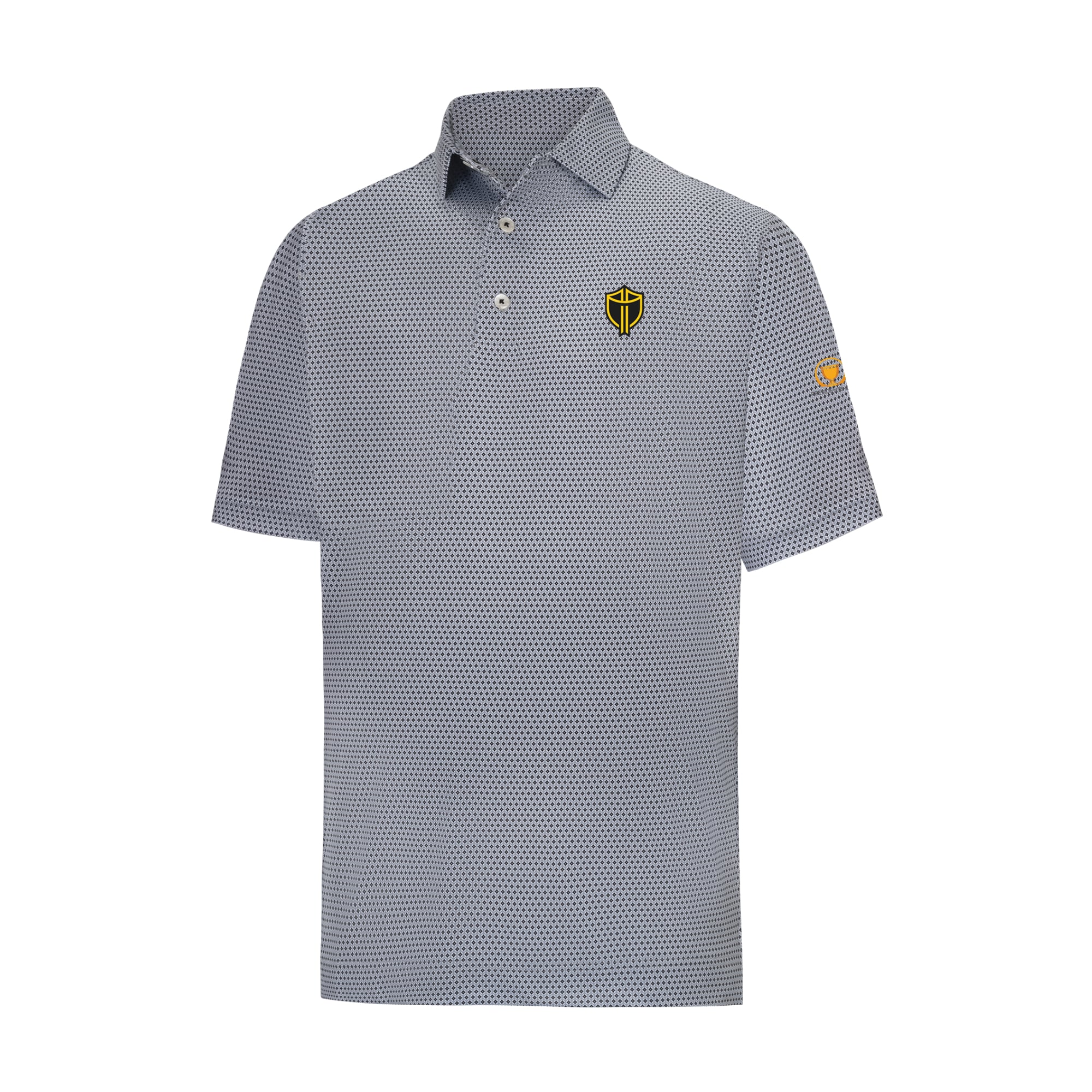 Men's FootJoy Gray Presidents Cup ProDry International Team Stellar Print Lisle Polo