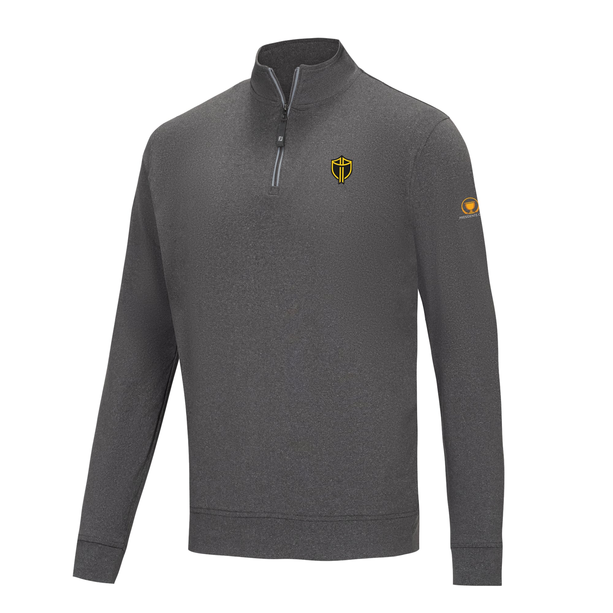 Men's FootJoy Heather Charcoal Presidents Cup International Team Approach ProDry Quarter-Zip Pullover