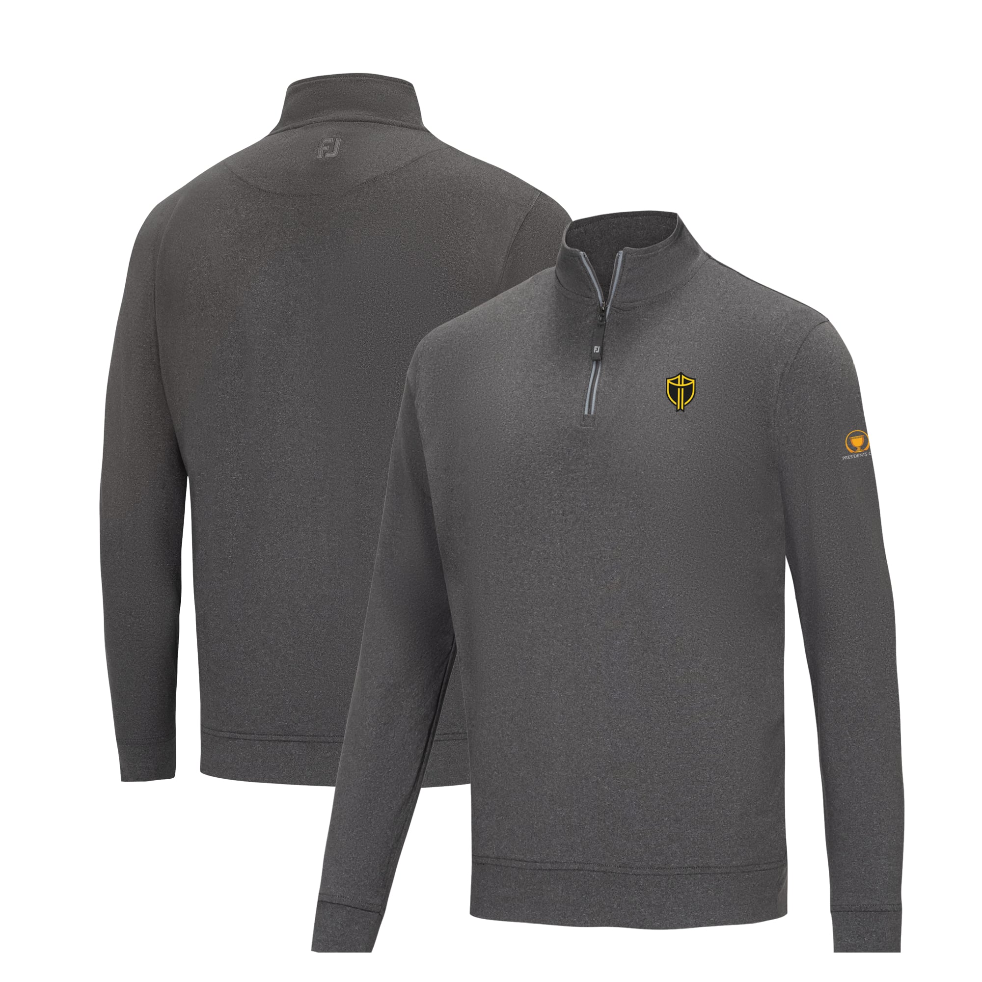 Men's FootJoy Heather Charcoal Presidents Cup International Team Approach ProDry Quarter-Zip Pullover