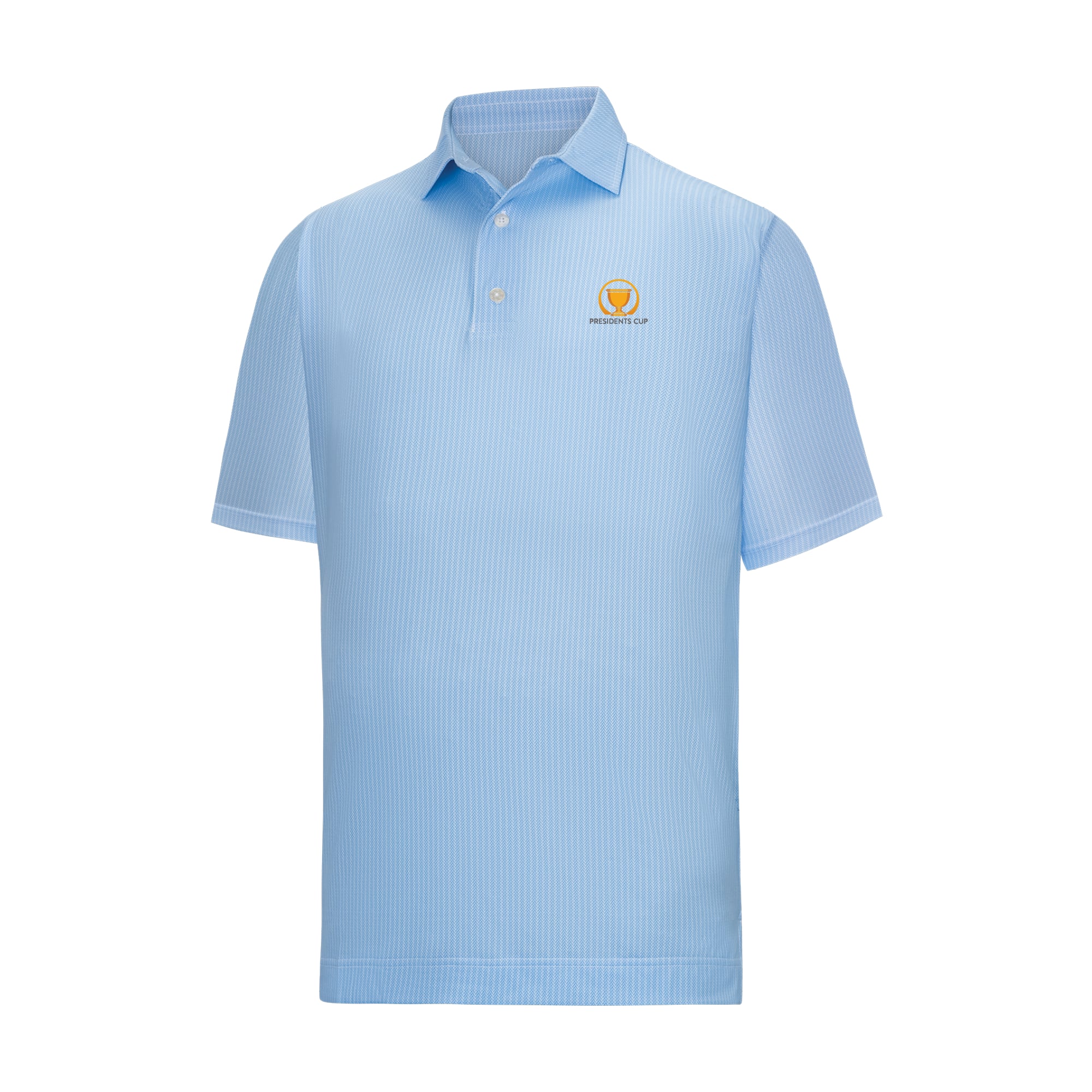 Men's FootJoy Light Blue Presidents Cup Tee Time Print Lisle Polo