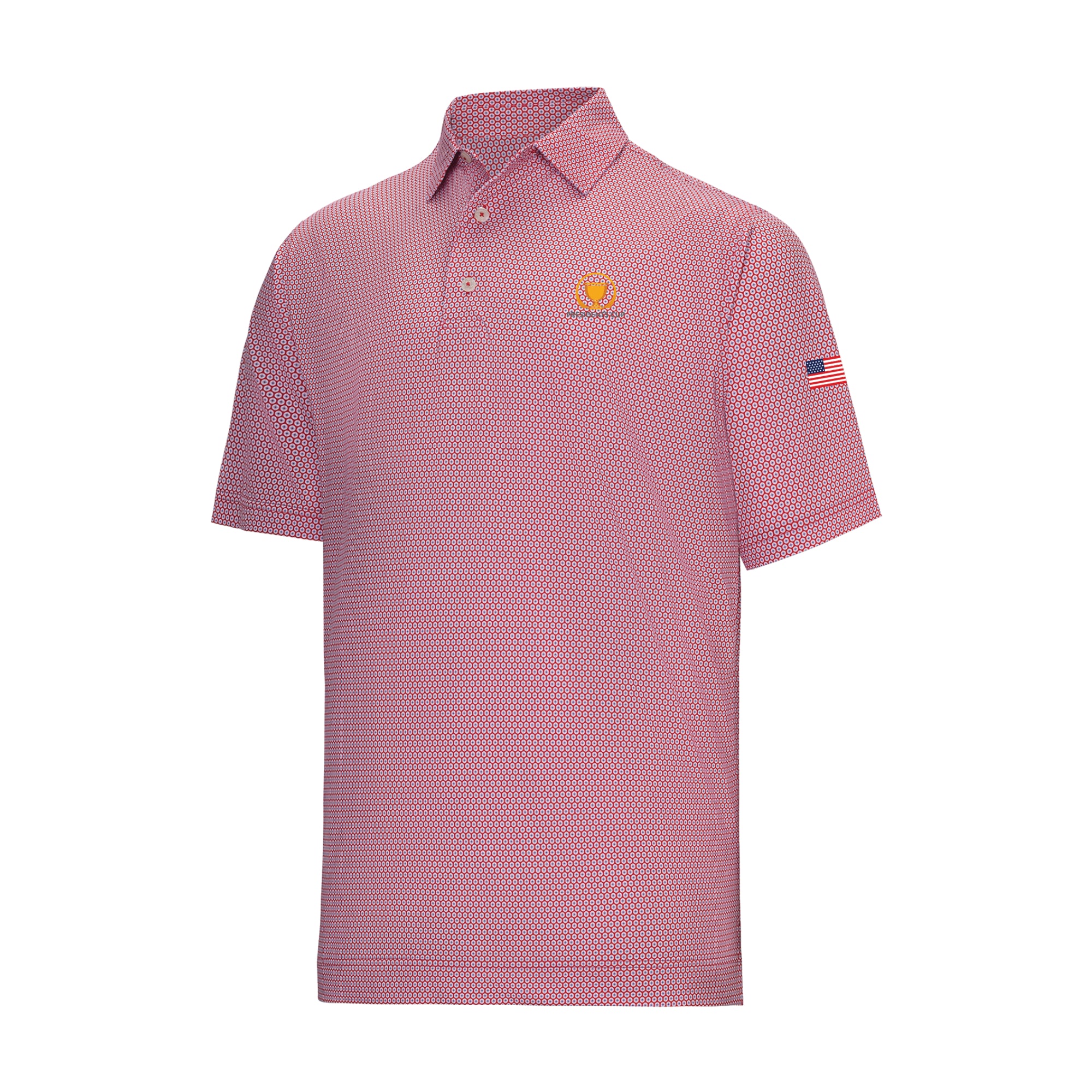 Men's FootJoy Red Presidents Cup ProDry Team USA Stellar Print Lisle Polo