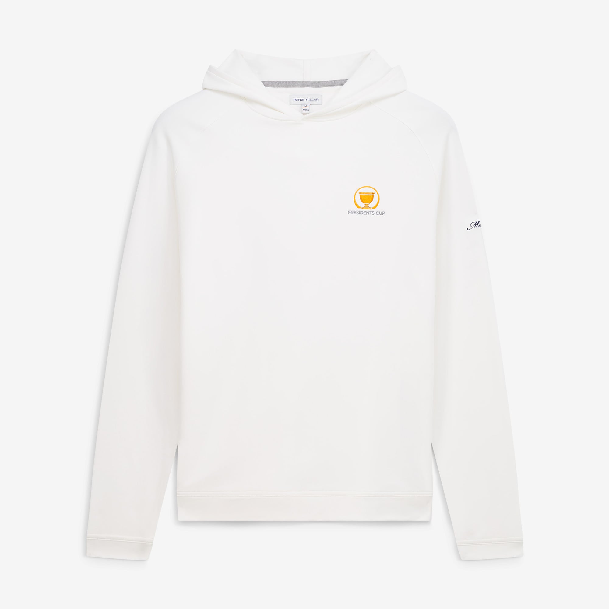 Sweat à capuche raglan Peter Millar blanc Presidents Cup Pine Performance pour homme