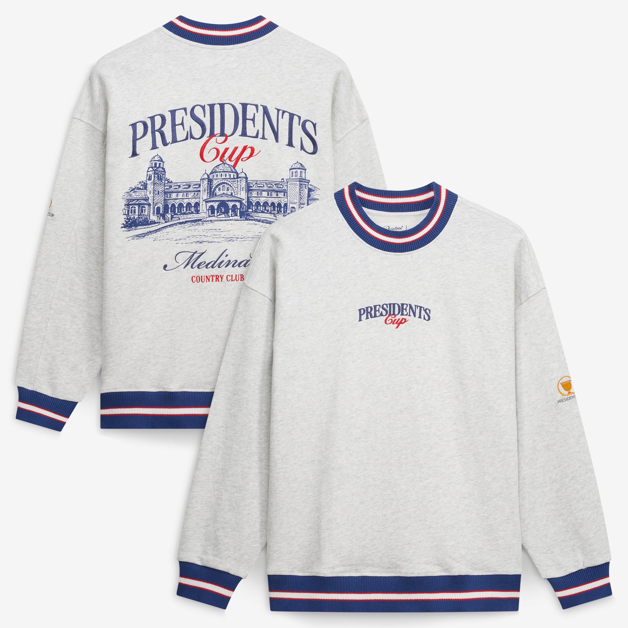 Unisex Barstool Golf Heather Gray 2026 Presidents Cup Clubhouse Sweatshirt