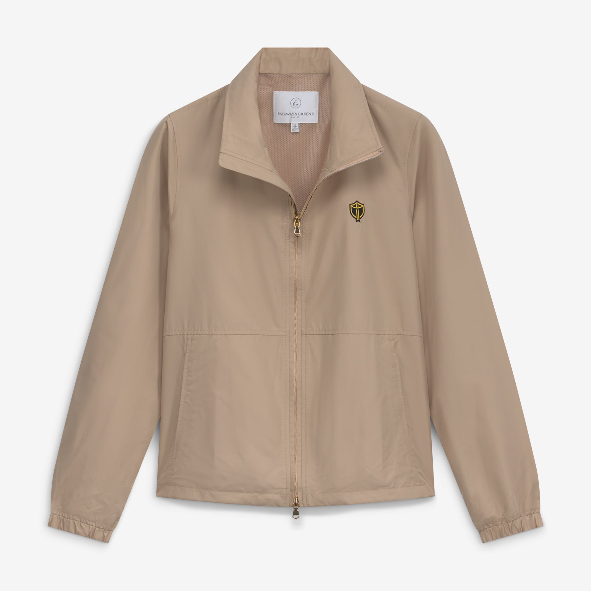 Women's Fairway & Greene  Tan Presidents Cup International Team Hadley Full-Zip Windbreaker Jacket