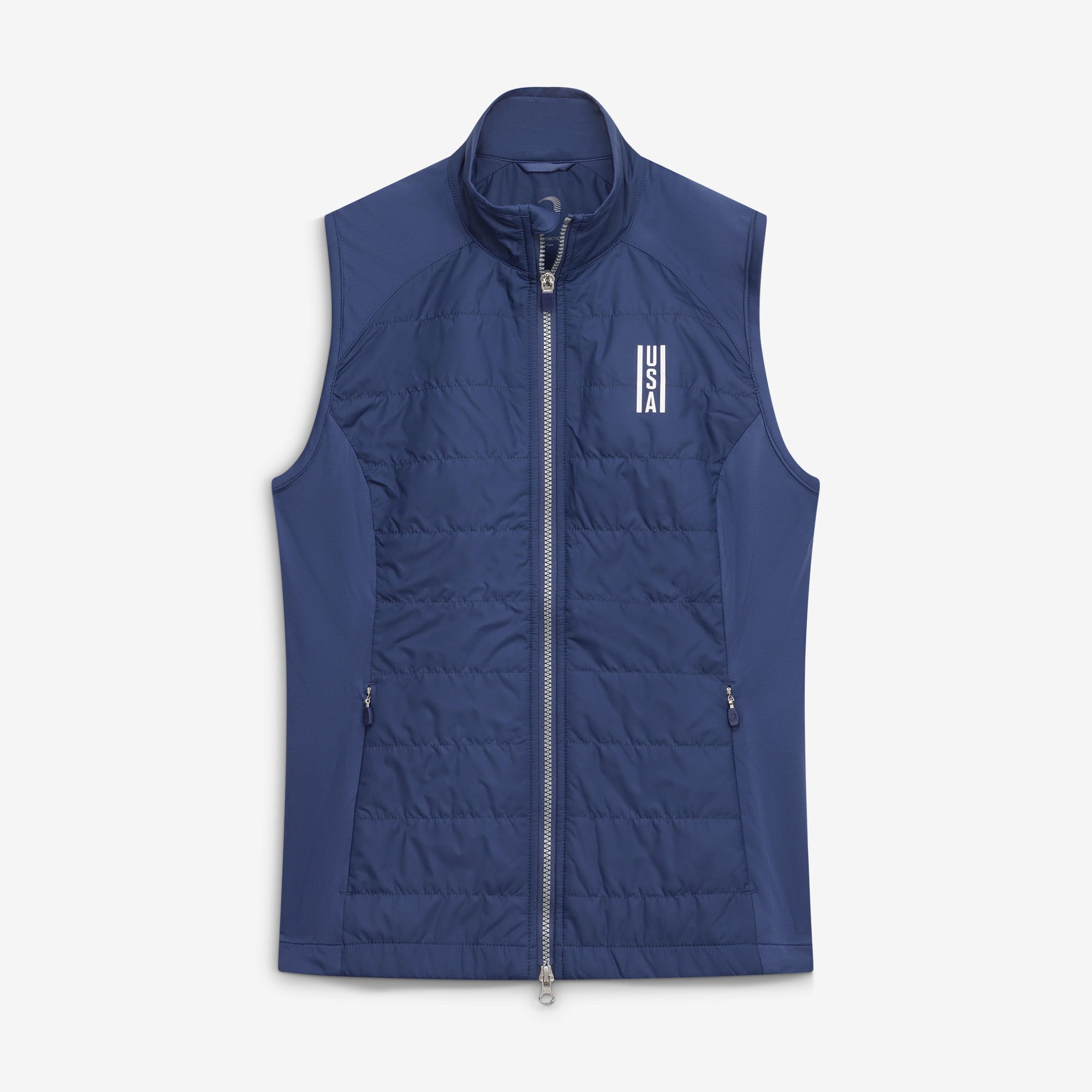 Women's Zero Restriction Navy Presidents Cup Team USA Full-Zip Tess Vest