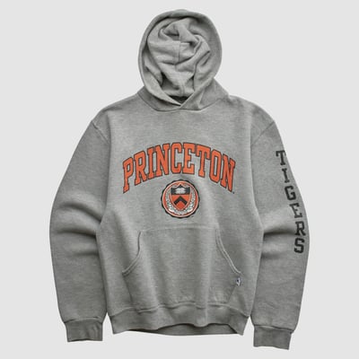 Princeton Tigers Russell 2000s Hooded Pullover Sweatshirt - Gray - XXS by Fanatics Real Vintage