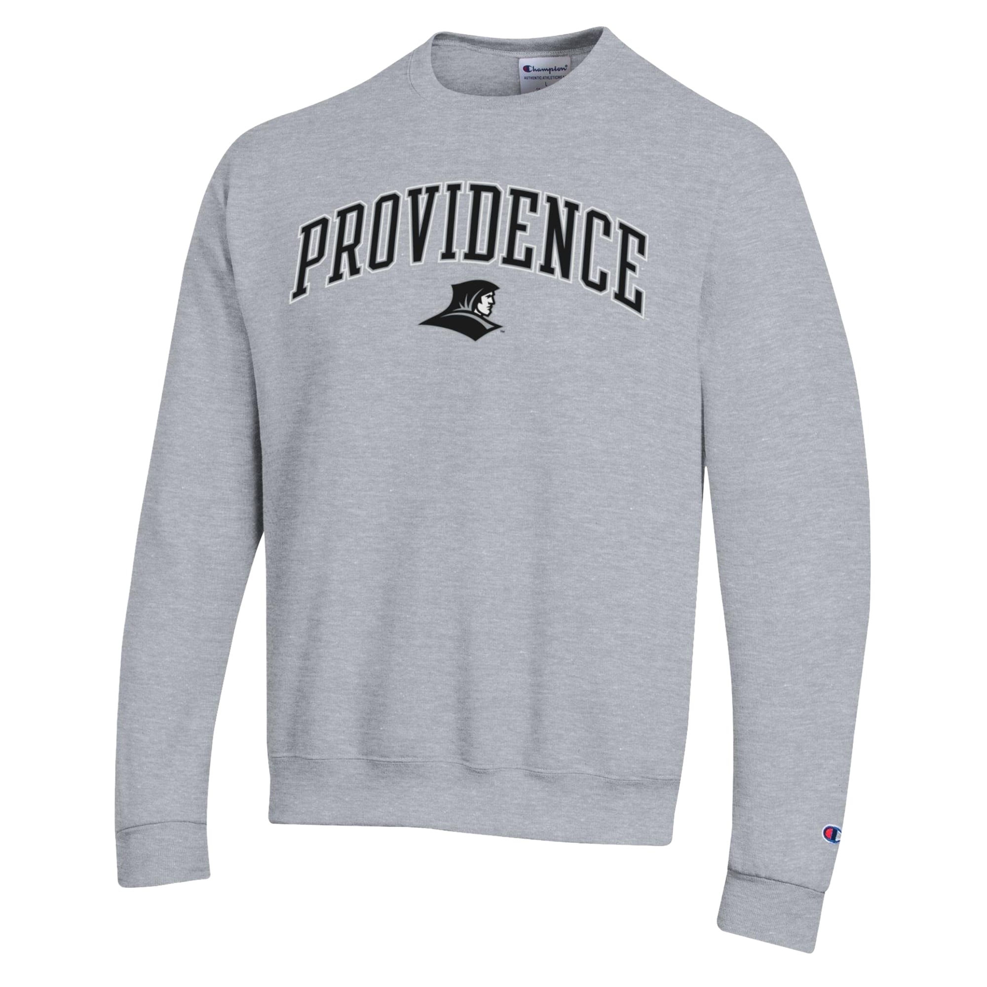 Sweat-shirt Champion pour homme, gris chiné, motif Providence Friars Arch, en Powerblend