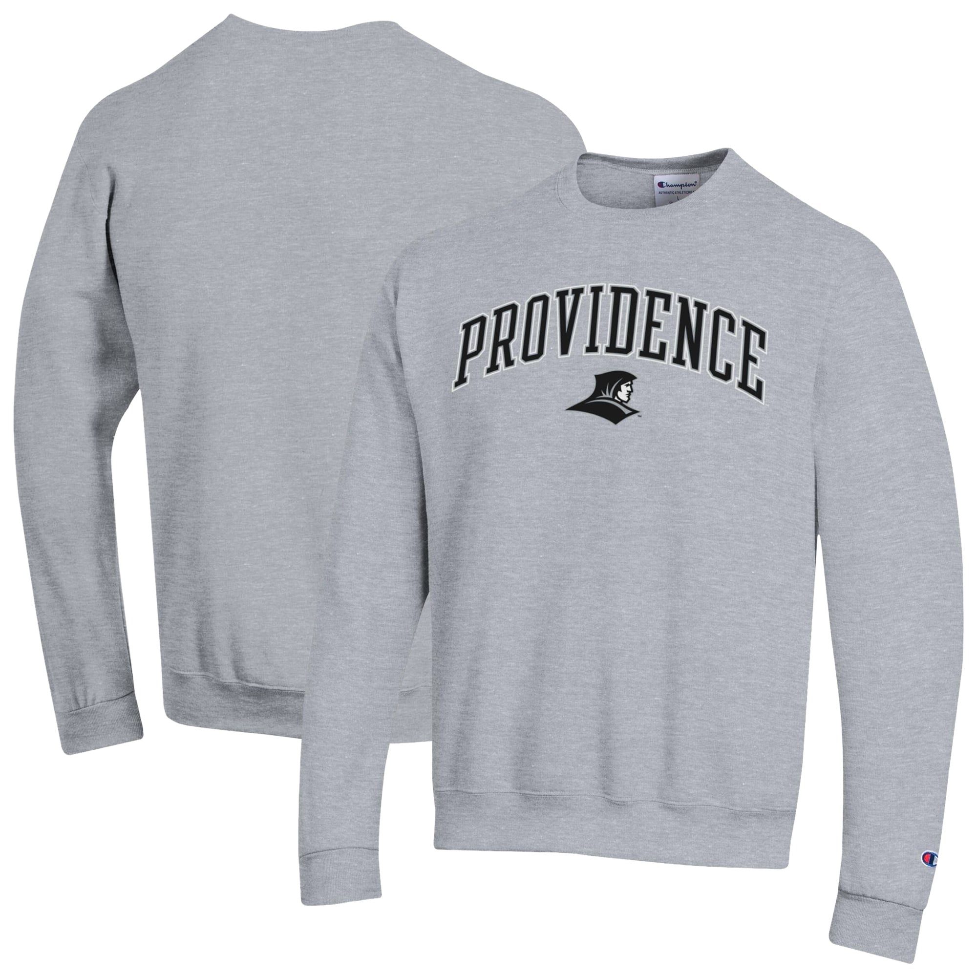 Sweat-shirt Champion pour homme, gris chiné, motif Providence Friars Arch, en Powerblend