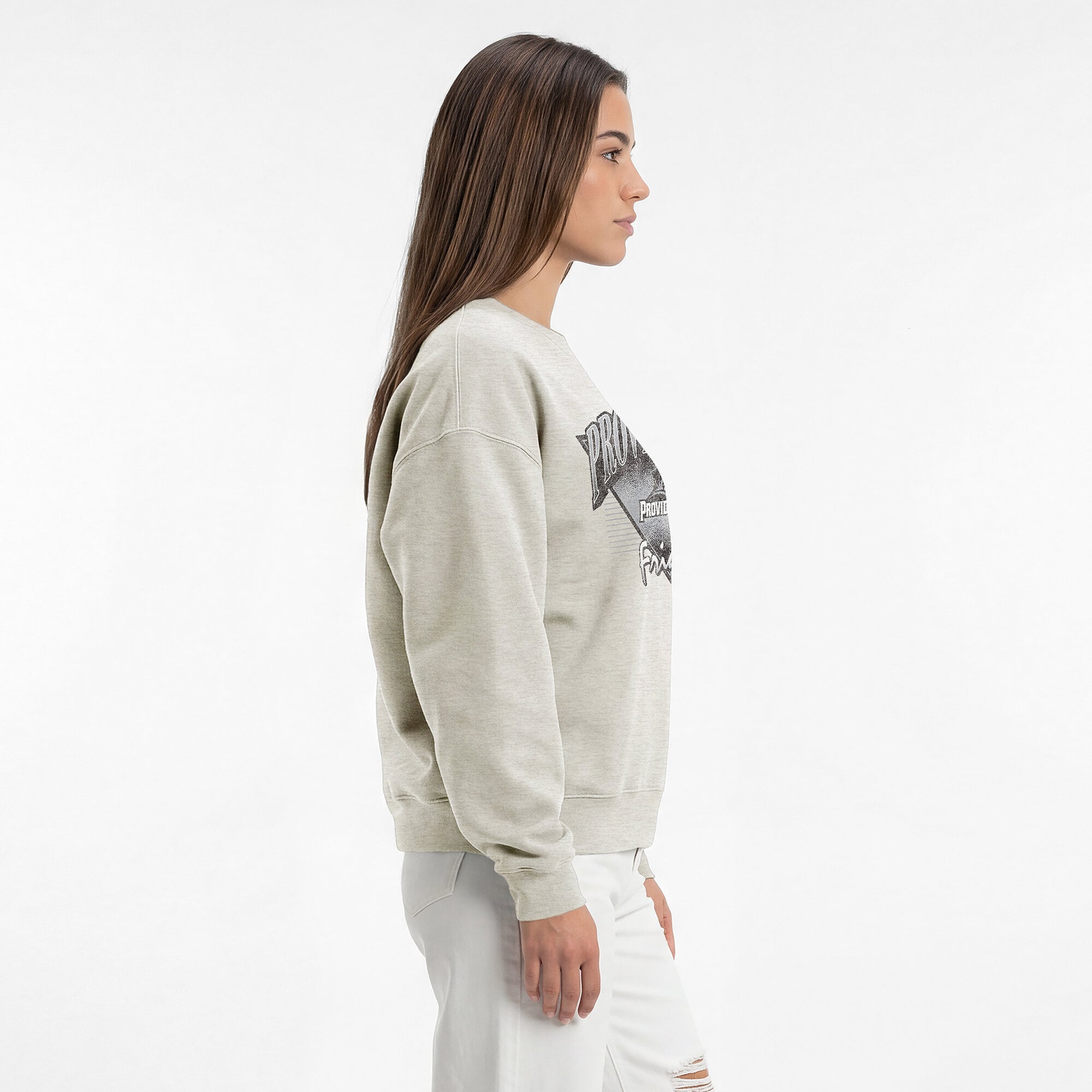 Women's Champion Oatmeal Providence Friars All-Star Weave Sweatshirt