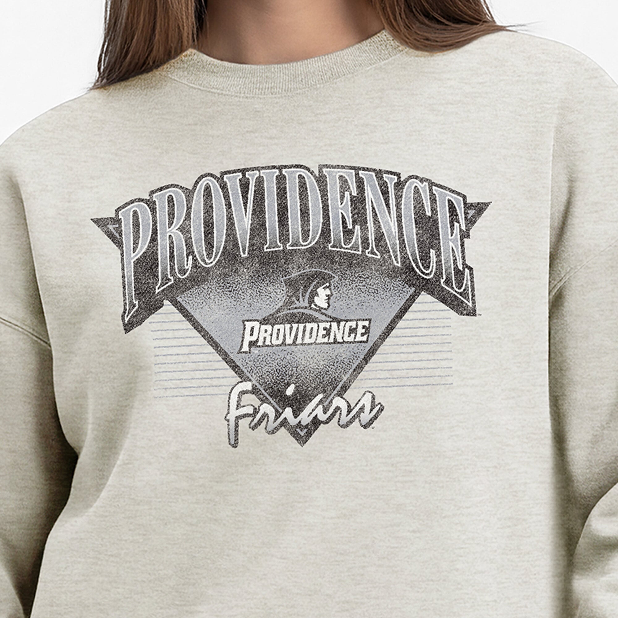 Women's Champion Oatmeal Providence Friars All-Star Weave Sweatshirt