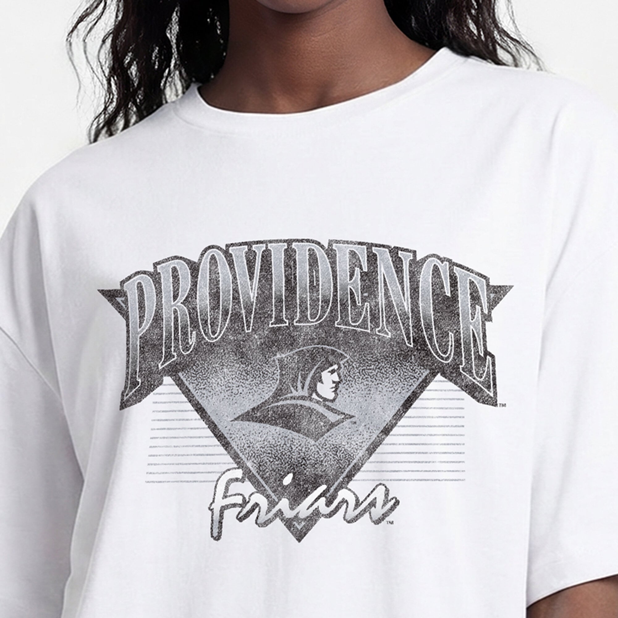 Women's Champion  White Providence Friars Retro Oversized T-Shirt