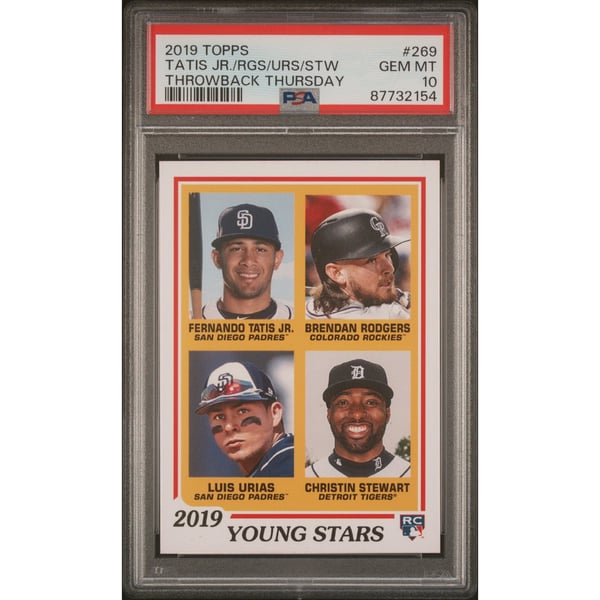 PSA 10 Fernando Tatis Jr. 2019 Topps #269 Throwback Thursday 