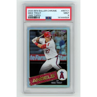PSA 9 Mike Trout 2020 Ben Baller Chrome 1985 Topps #85TC1 MINT 