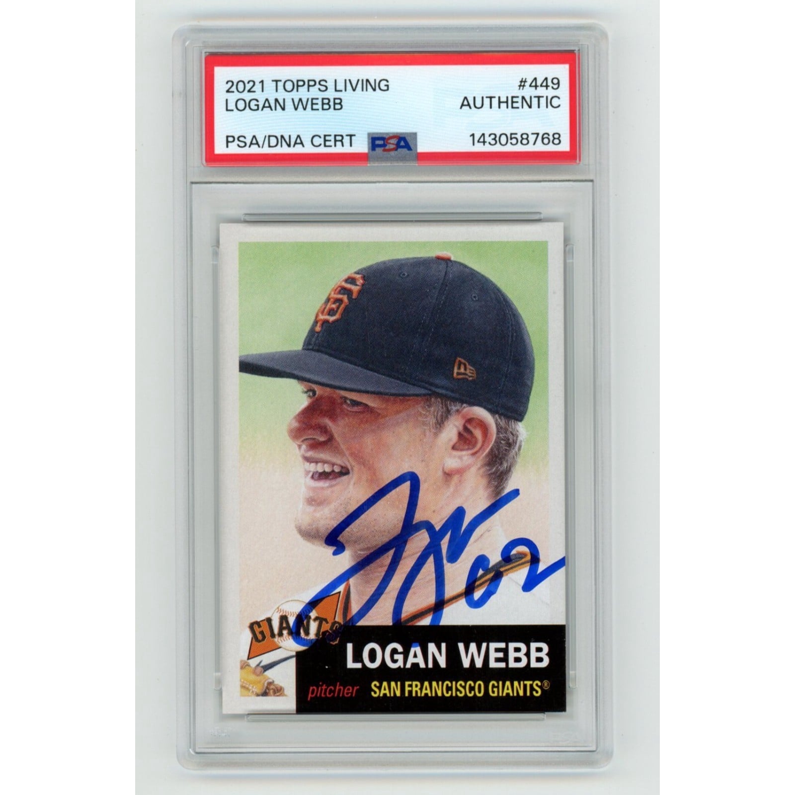 Logan Webb RC Auto 直筆サインカード Topps Bowman MLB Giants 2020 