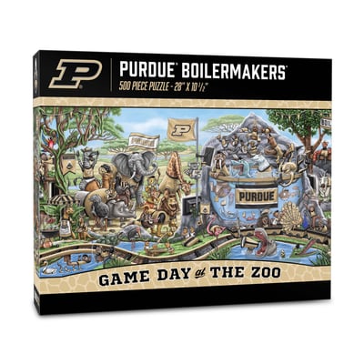 Purdue Boilermakers Fanpoint 10.5" x 28" Game Day at the Zoo 500-Piece Puzzle