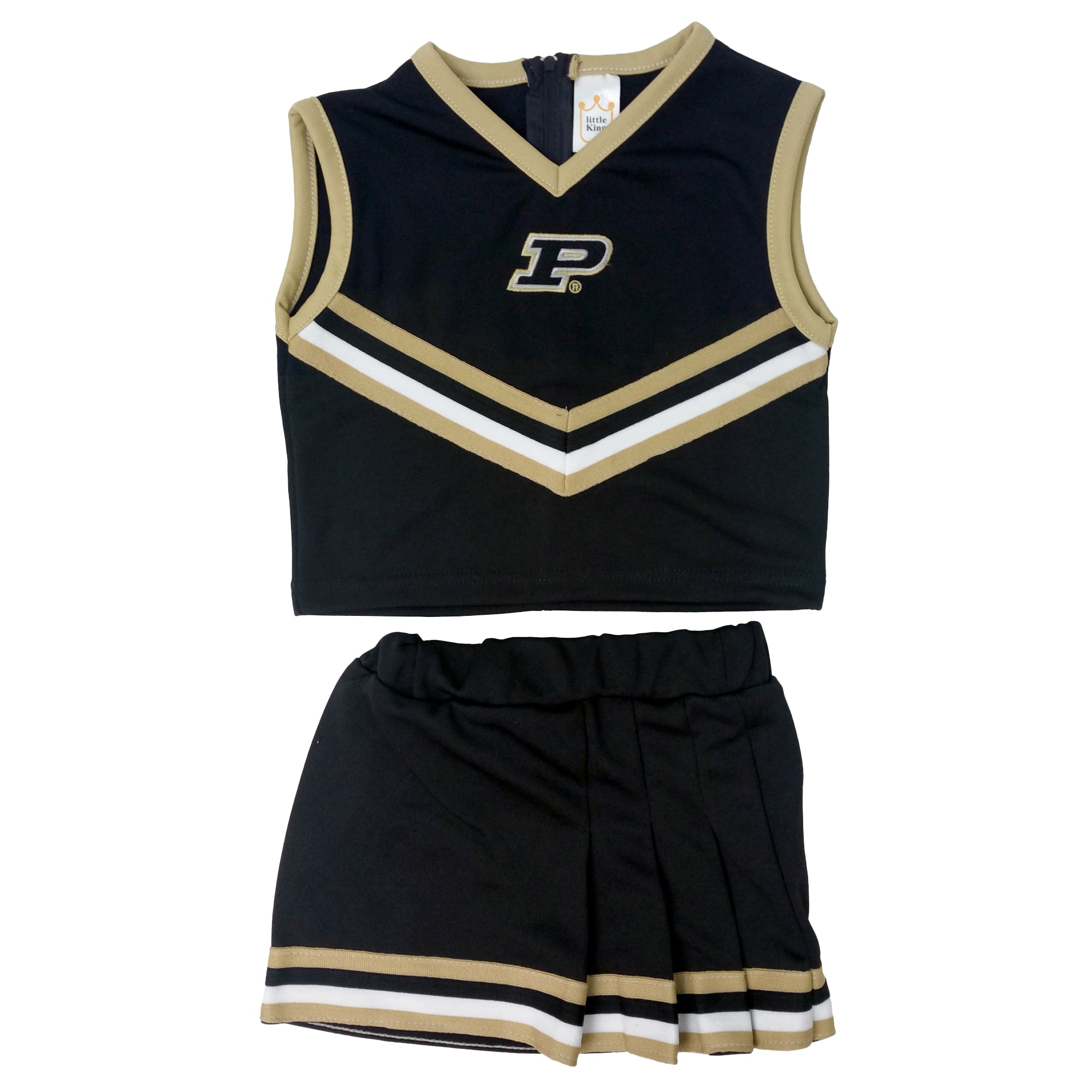 Ensemble de cheerleading deux pièces Little King Black Purdue Boilermakers pour filles