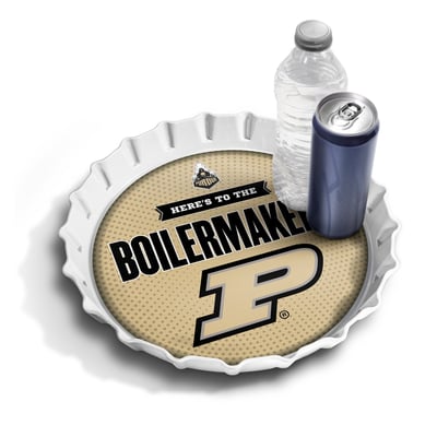 Purdue Boilermakers IDNA 13" Bottle Cap Serving Tray