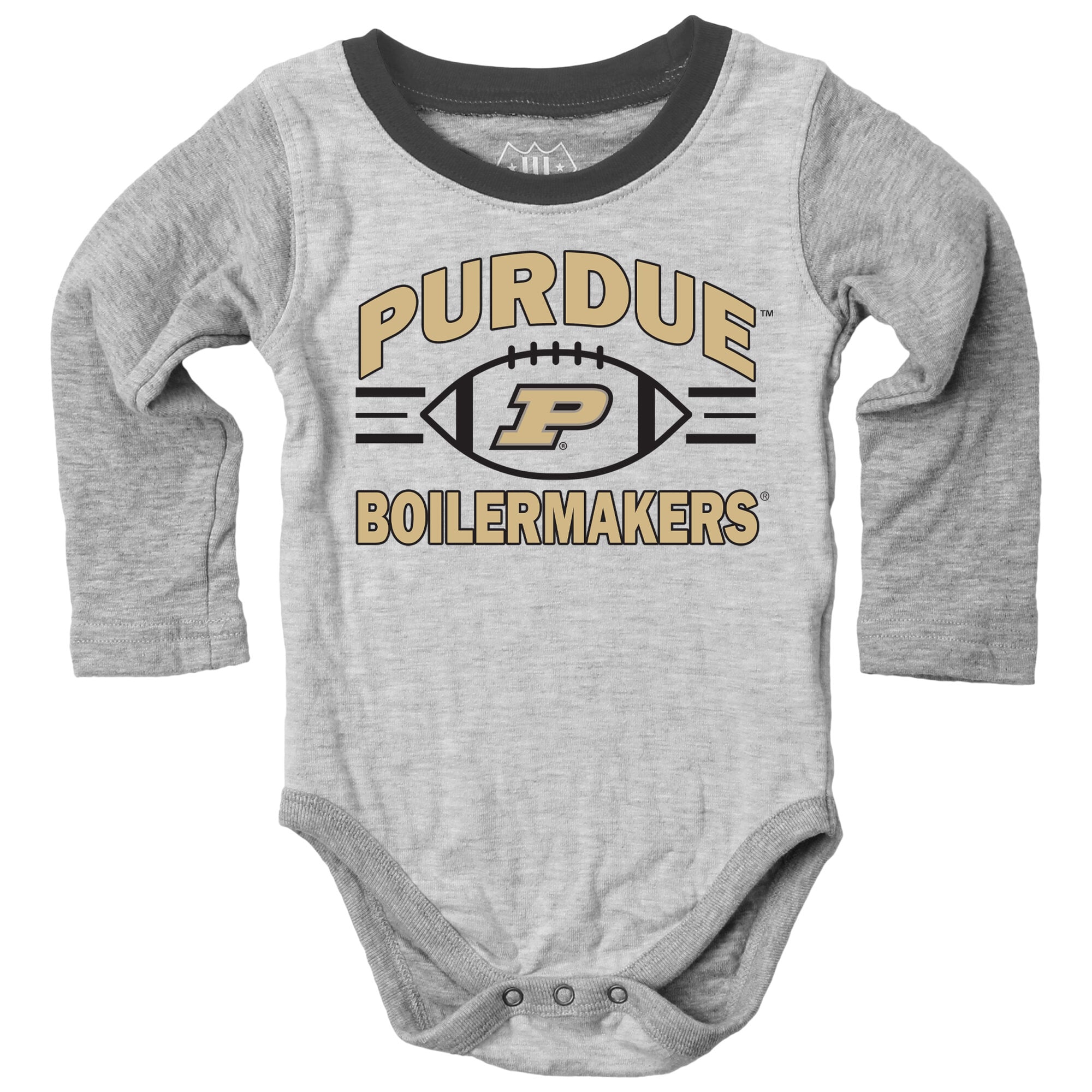 Infant Wes & Willy Heather Gray Purdue Boilermakers Jie Hopper Set