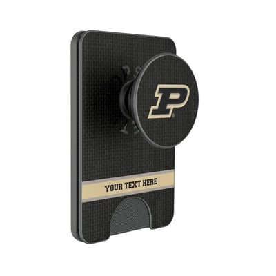Purdue Boilermakers Keyscaper Personalized Endzone Solid PopSockets Magnetic Wallet